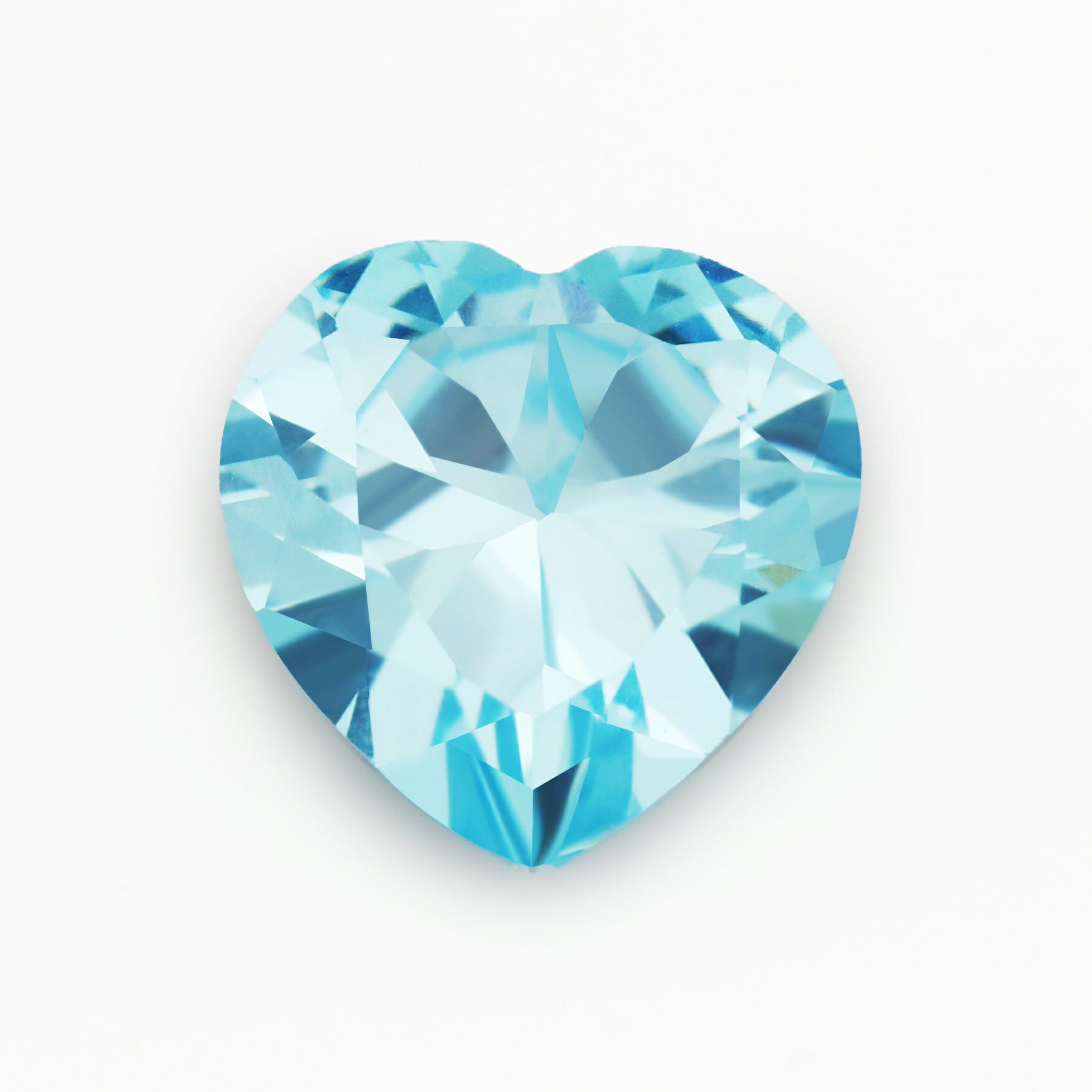 5Pcs March May December Birthstone Heart Faceted Cubic Zirconia CZ Stone DIY Loose Stone Supplies 4130020-2