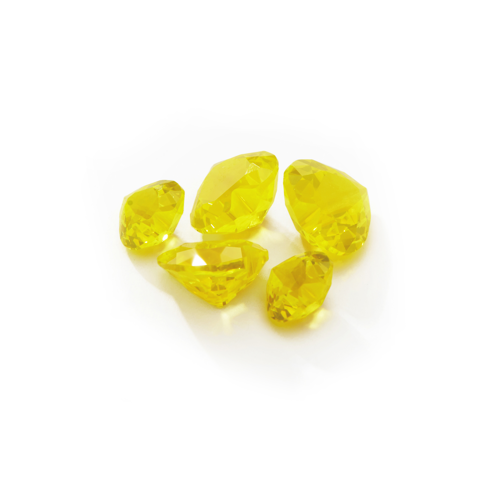 Heart Faceted Yellow Lumogarnet,Fluorescent Ce YAG,Yttrium Aluminum Garnet,Loose Gemstone,UV Blacklight Dayglow 4130023 - Click Image to Close