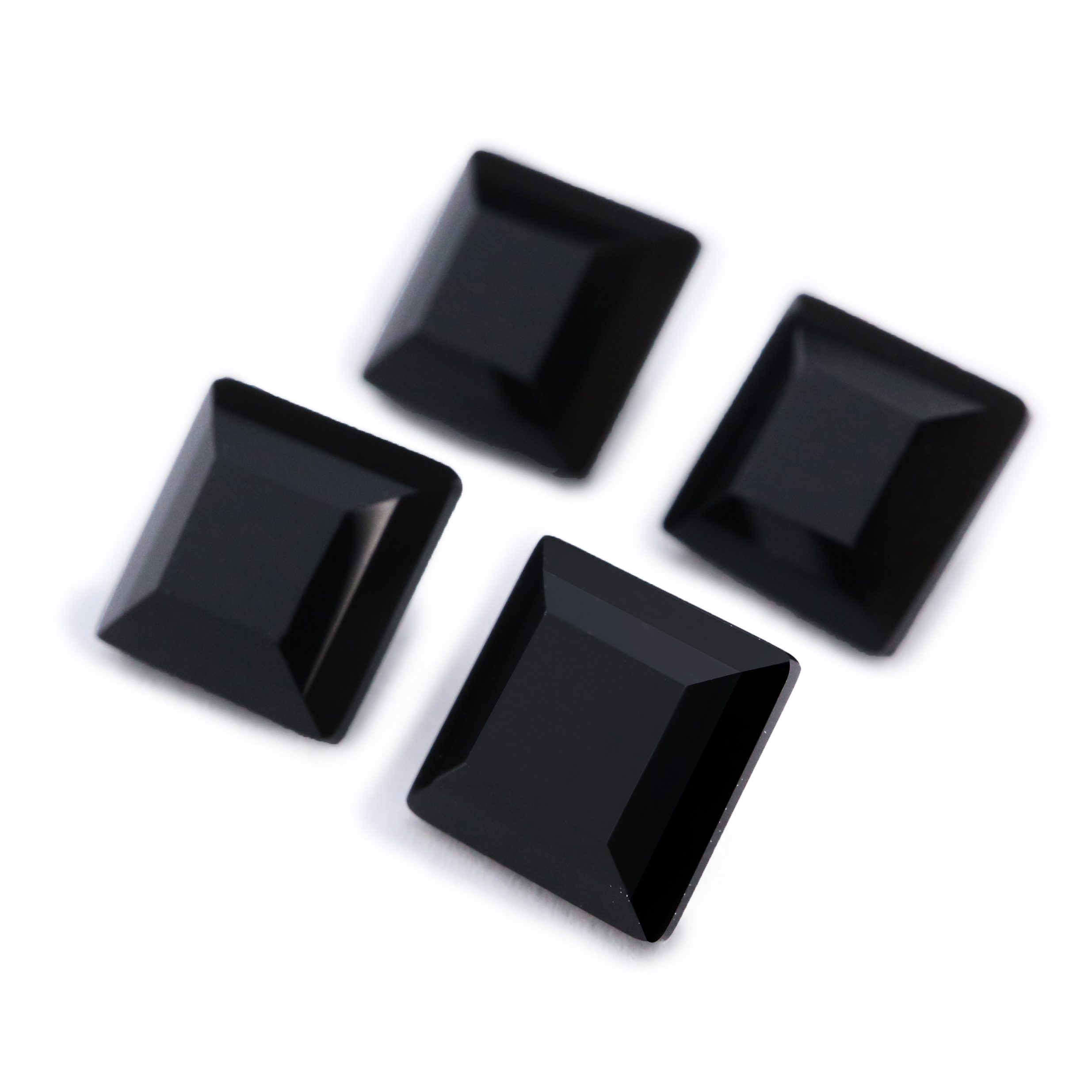 1Pcs Natural Princess Cut Black Onyx Faceted Cut Loose Gemstone Nature Semi Precious Stone DIY Jewelry Supplies 4140026 - Click Image to Close