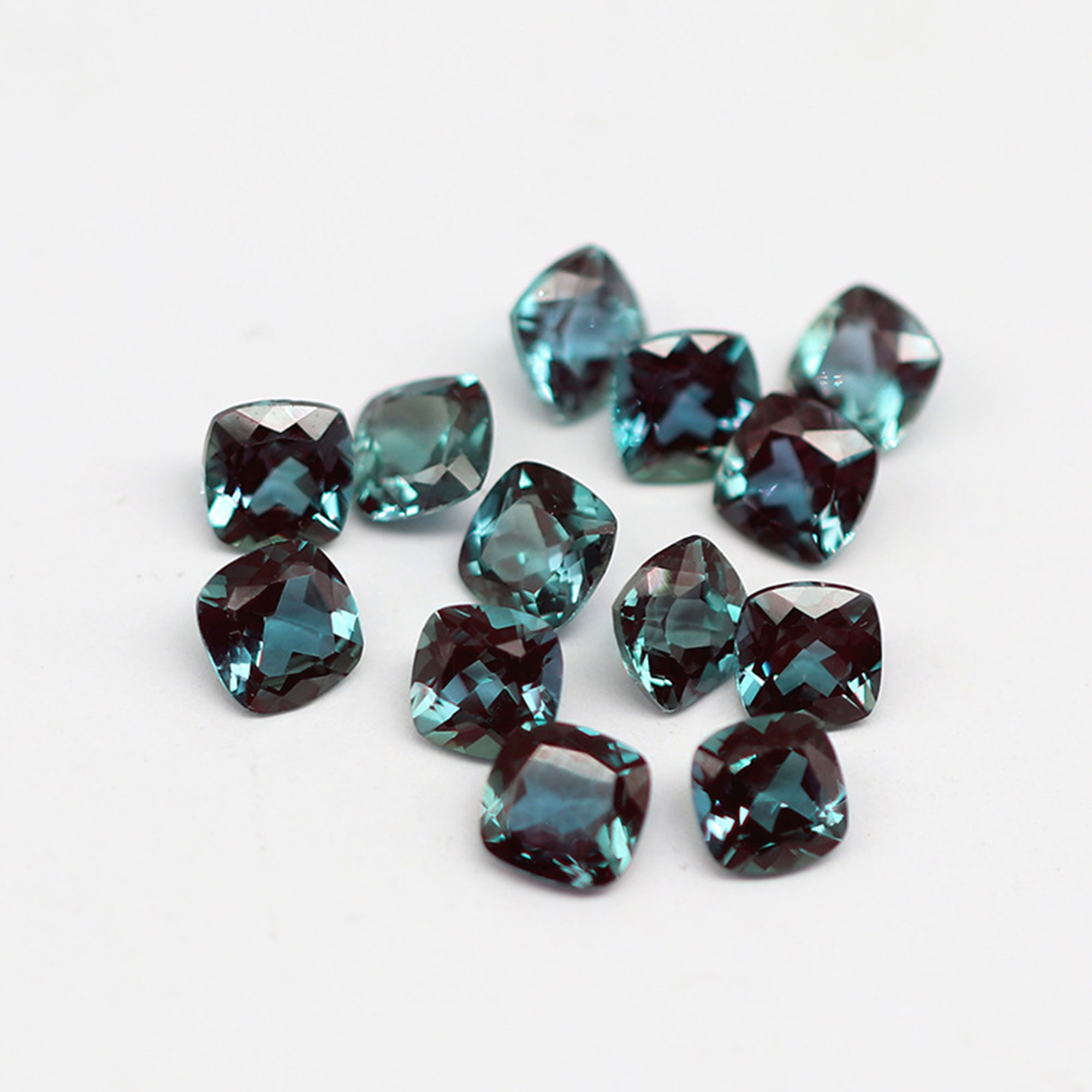 Lab Grown Alexandrite Faceted Gemstone,Cushion Square Color Change Stone,June Birthstone,DIY Loose Gemstone Supplies 4140028 - Click Image to Close