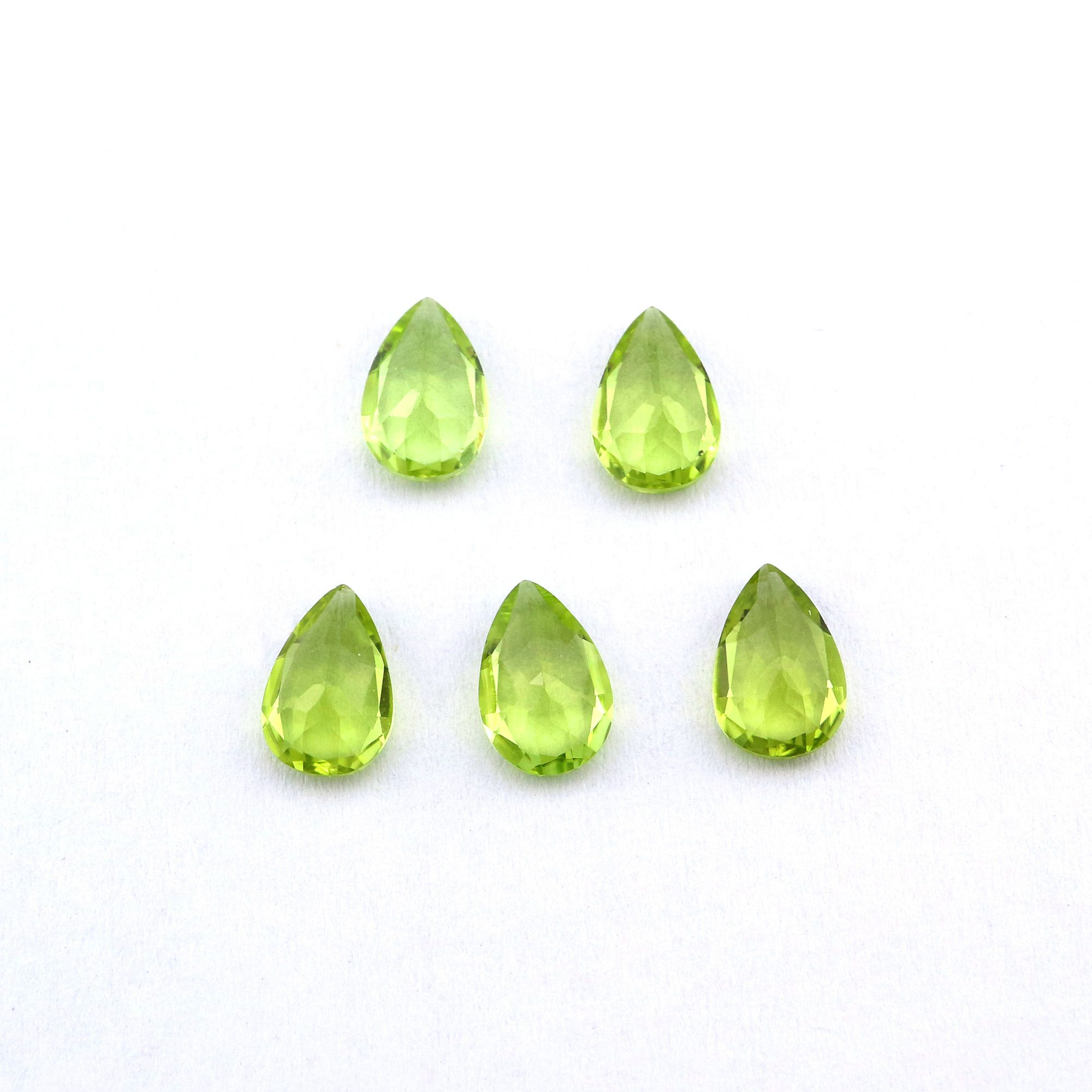 1Pcs Pear Green Peridot August Birthstone Faceted Cut Loose Gemstone Natural Semi Precious Stone DIY Jewelry Supplies 4150006 - Click Image to Close