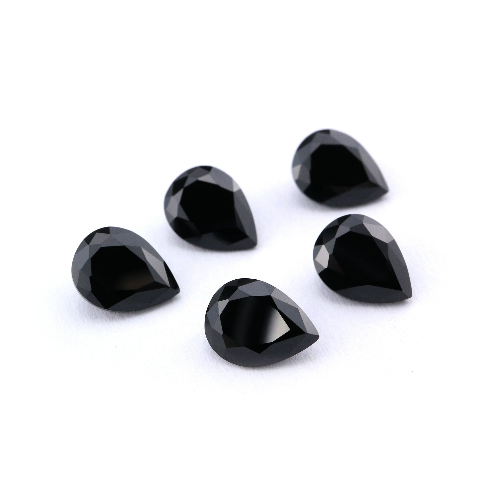 1Pcs Pear Black Spinel Faceted Cut Loose Gemstone Natural Semi Precious Stone DIY Jewelry Supplies 4150007 - Click Image to Close