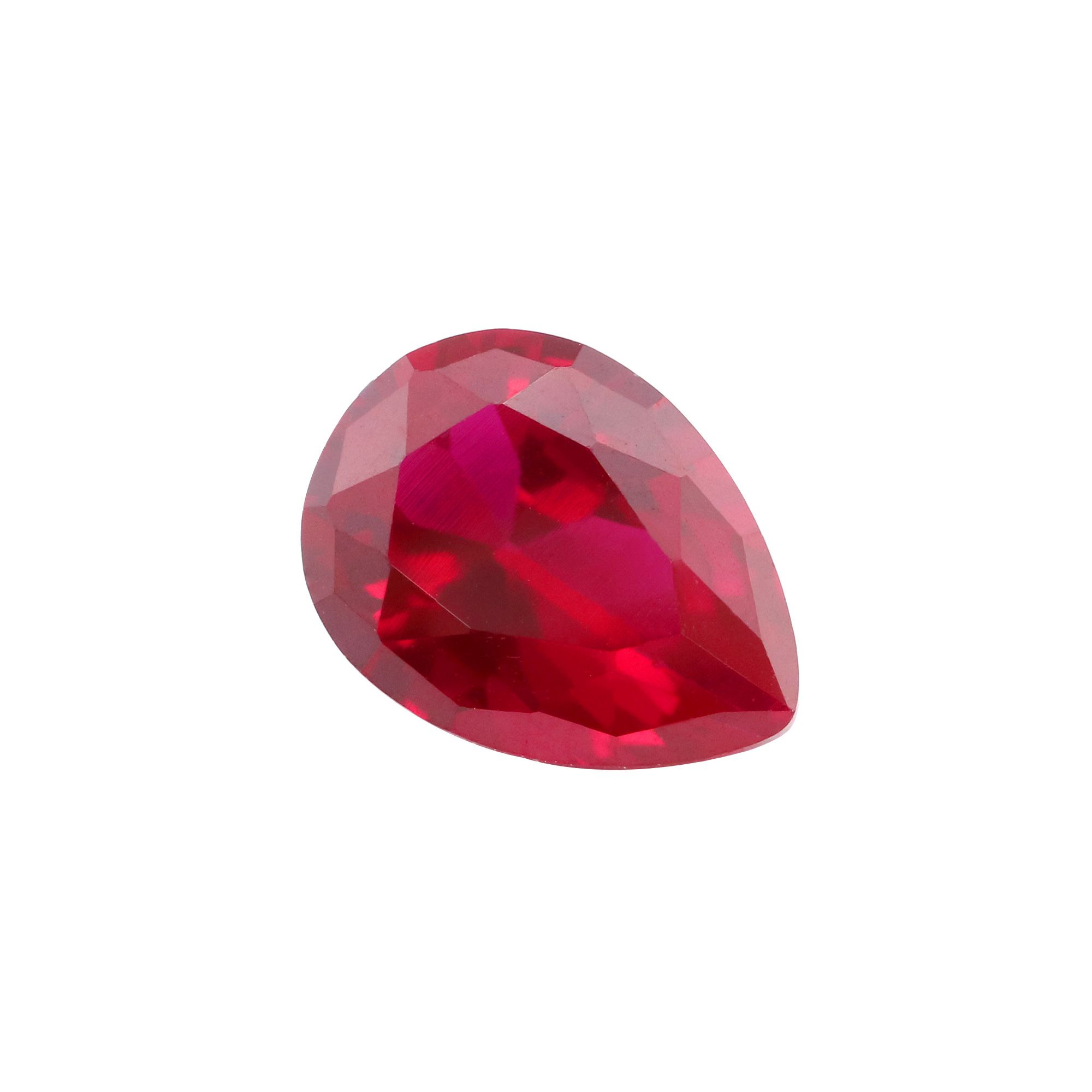 1Pcs Lab Created Pear Ruby July Birthstone Red Faceted Loose Gemstone DIY Jewelry Supplies 4150008 - Click Image to Close