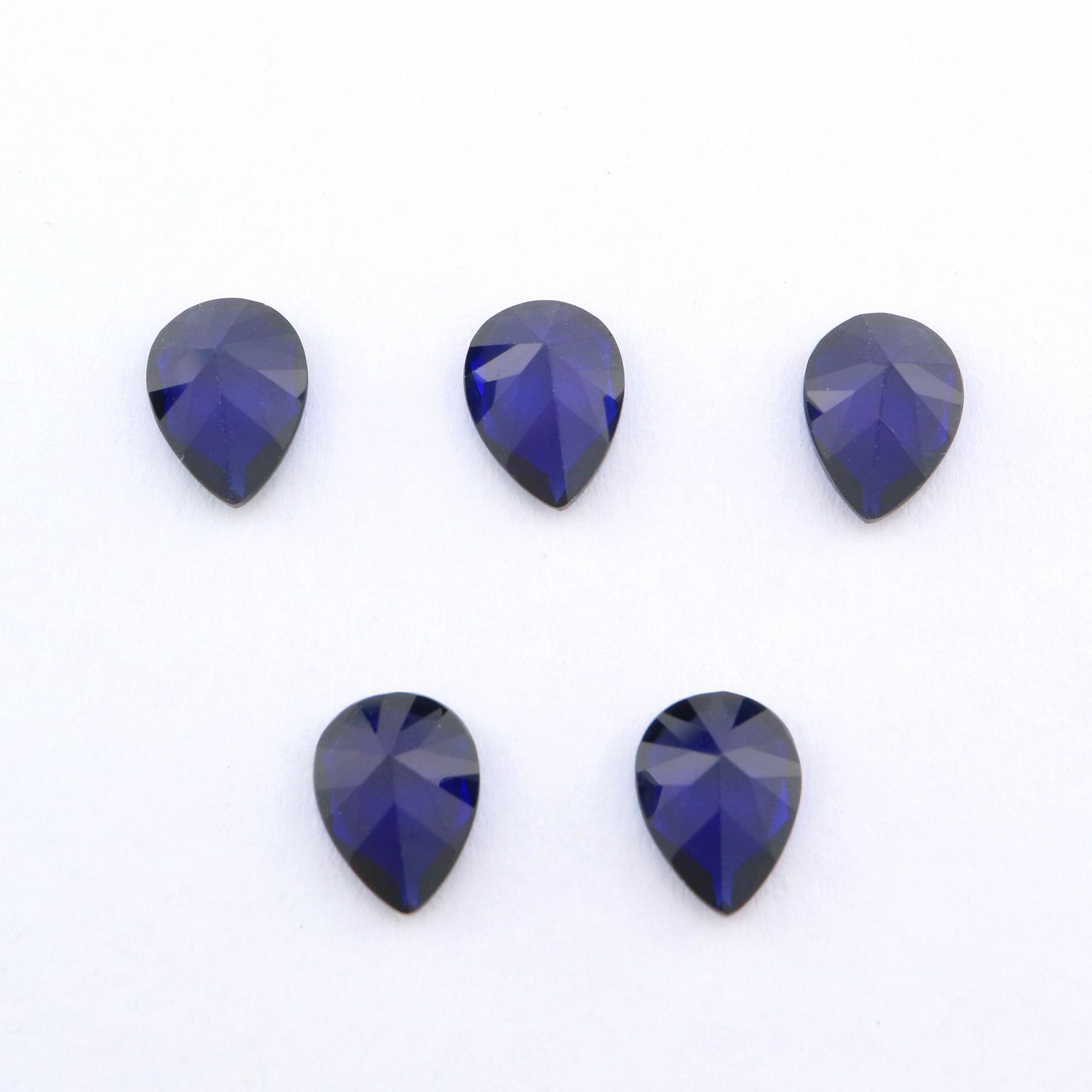 1Pcs Lab Created Pear Sapphire September Birthstone Blue Faceted Loose Gemstone DIY Jewelry Supplies 4150009 - Click Image to Close