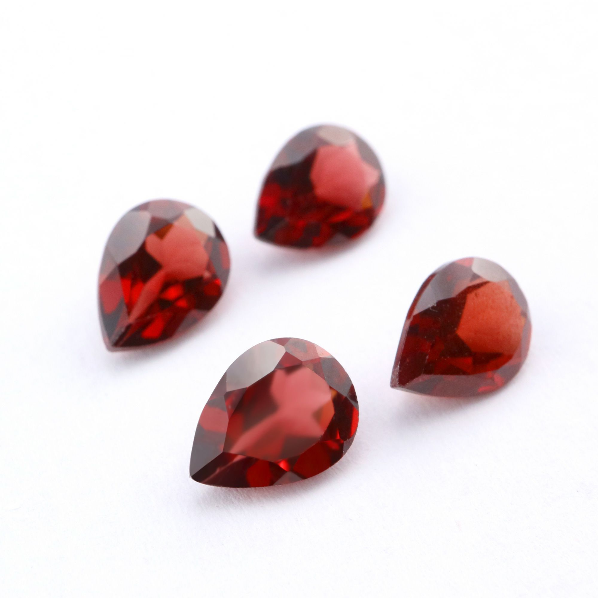 5Pcs Natural Red Garnet January Birthstone Pear Faceted Loose Gemstone Nature Semi Precious Stone DIY Jewelry Supplies 4150010 - Click Image to Close