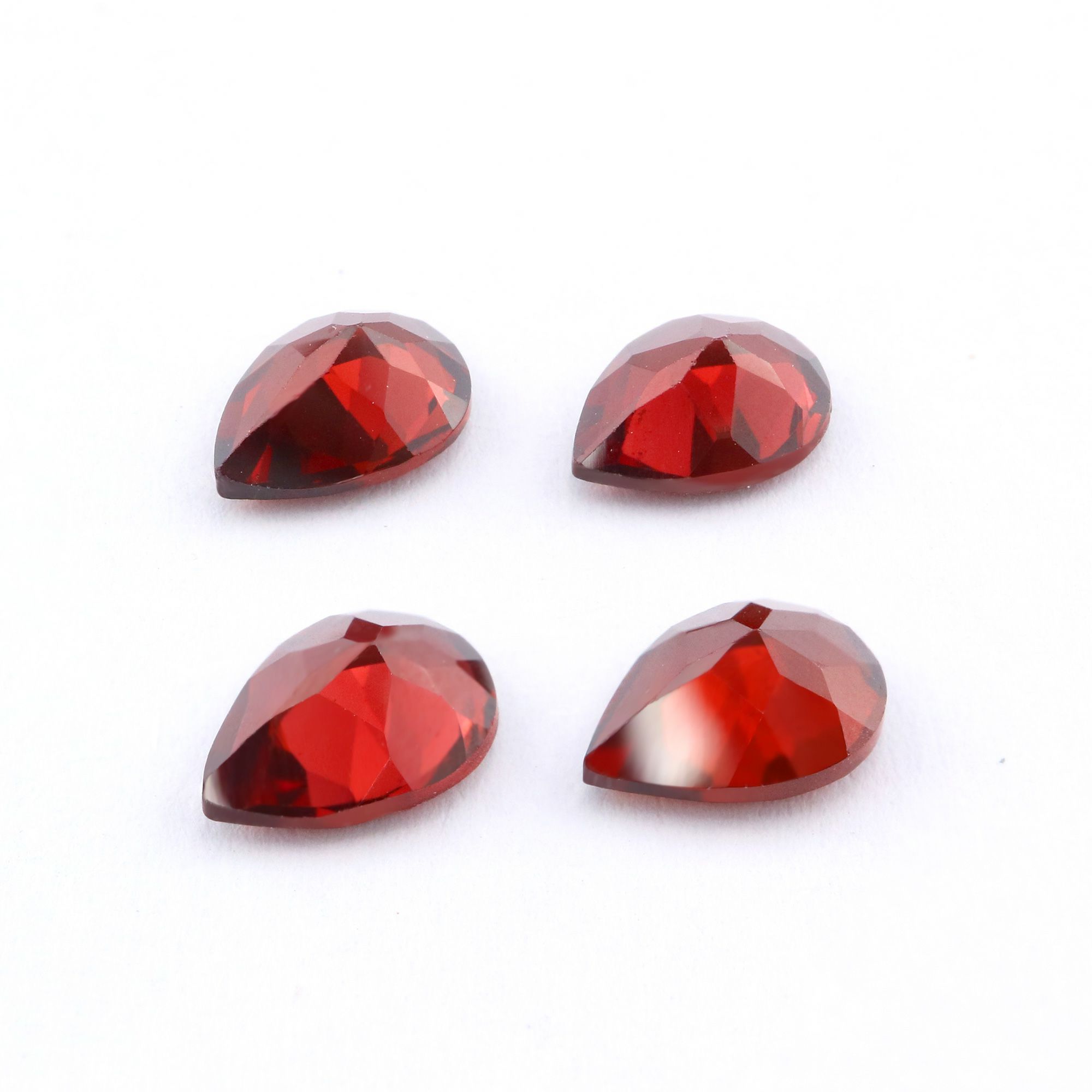 5Pcs Natural Red Garnet January Birthstone Pear Faceted Loose Gemstone Nature Semi Precious Stone DIY Jewelry Supplies 4150010 - Click Image to Close