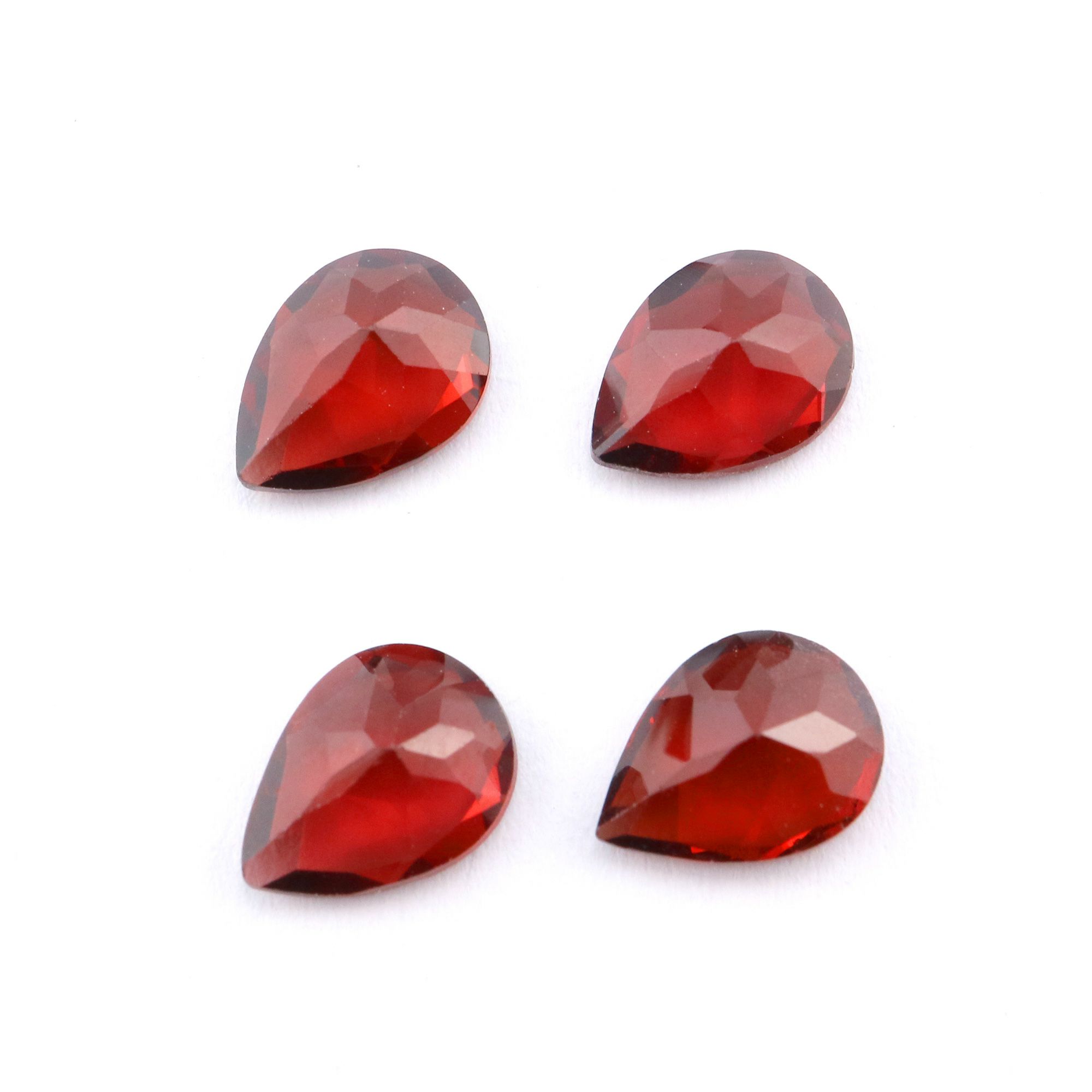 5Pcs Natural Red Garnet January Birthstone Pear Faceted Loose Gemstone Nature Semi Precious Stone DIY Jewelry Supplies 4150010 - Click Image to Close