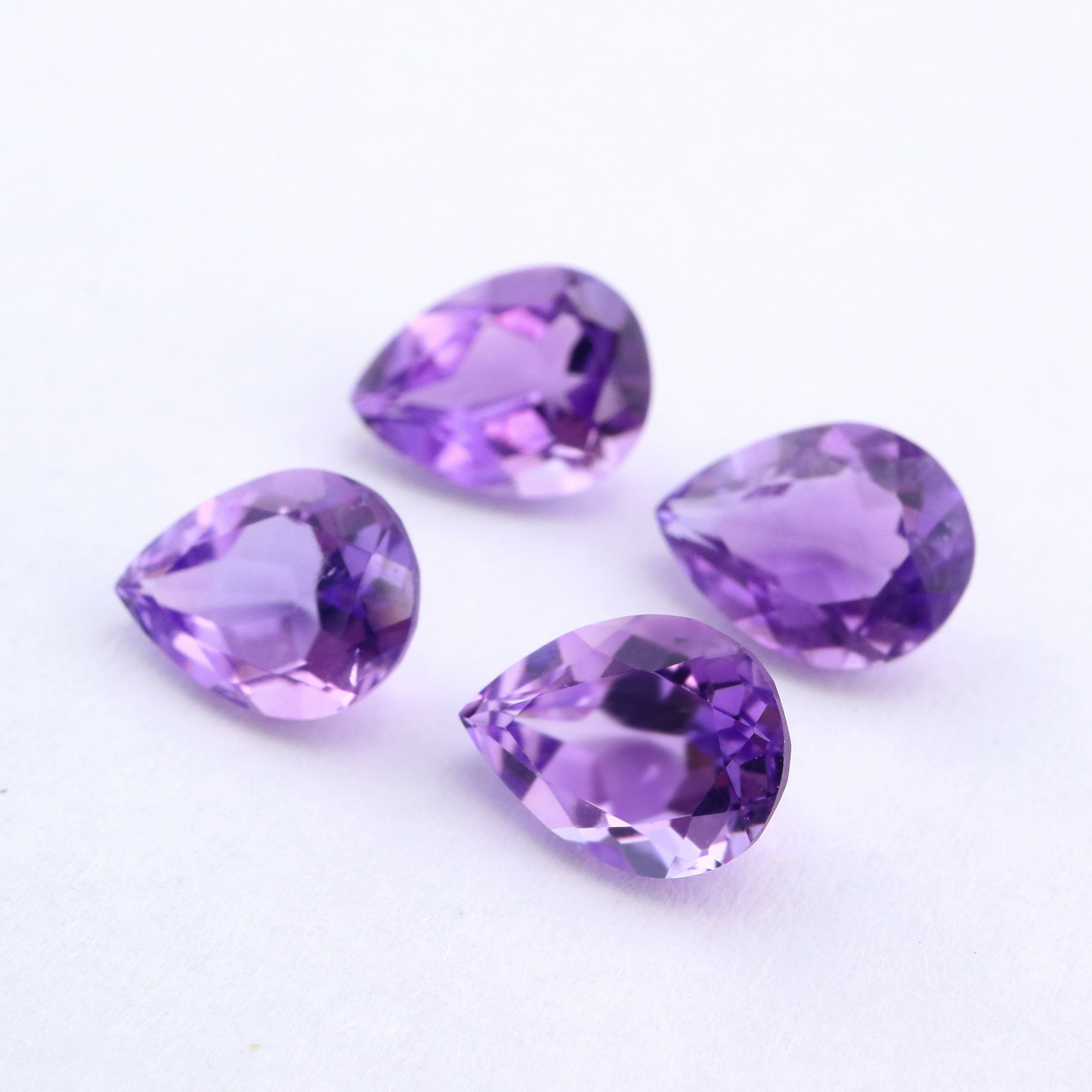 1Pcs Natural Purple Amethyst February Birthstone Pear Faceted Loose Gemstone Nature Semi Precious Stone DIY Jewelry Supplies 4150011 - Click Image to Close