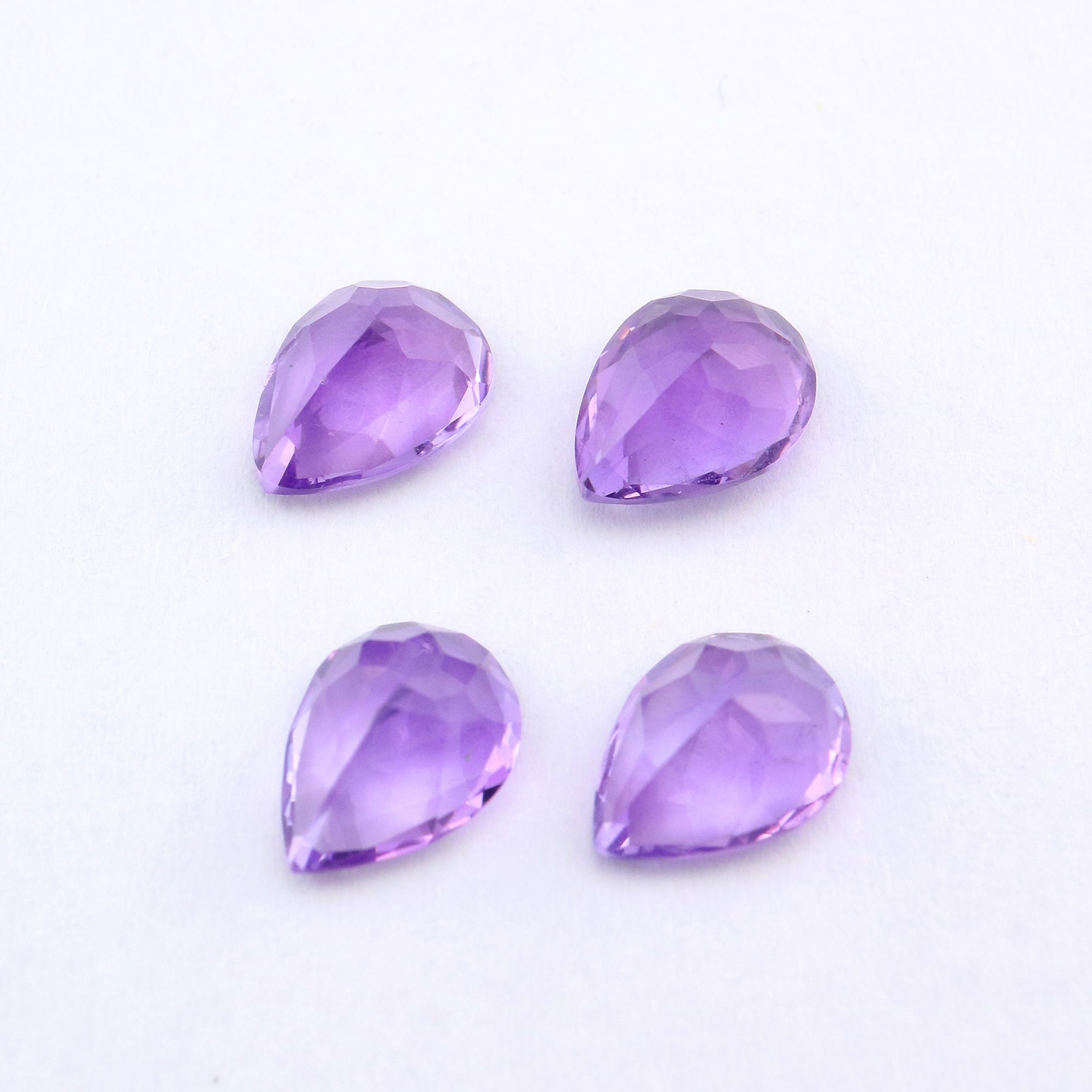 1Pcs Natural Purple Amethyst February Birthstone Pear Faceted Loose Gemstone Nature Semi Precious Stone DIY Jewelry Supplies 4150011 - Click Image to Close