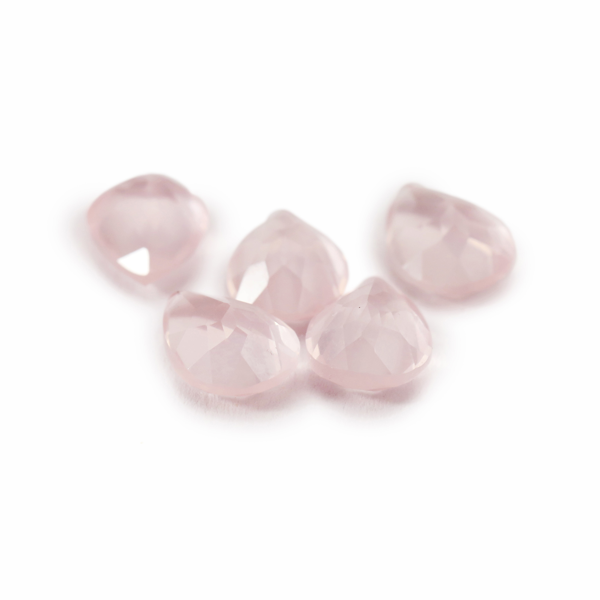 6x8MM Pear Faceted Natural Rose Quartz Pink Loose Gemstone Semi Precious Raw Stone for DIY Jewelry 4150021 - Click Image to Close