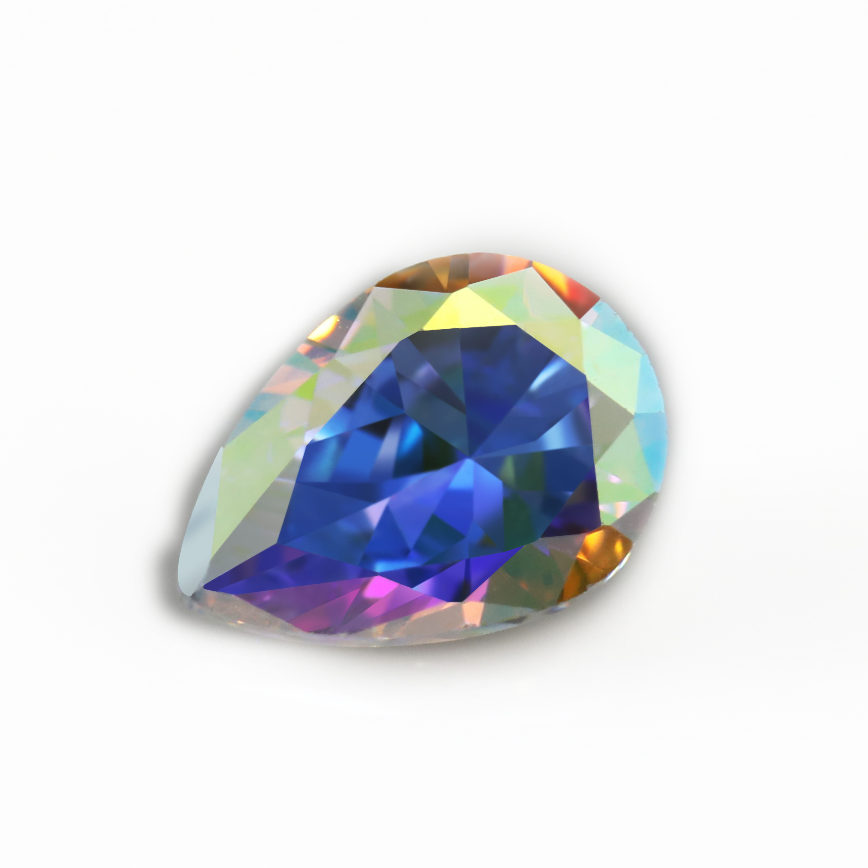 5Pcs January February April June August October November Imitation Garnet Birthstone Pear Faceted Cubic Zirconia CZ Stone DIY Loose Stone Supplies 4150025-1