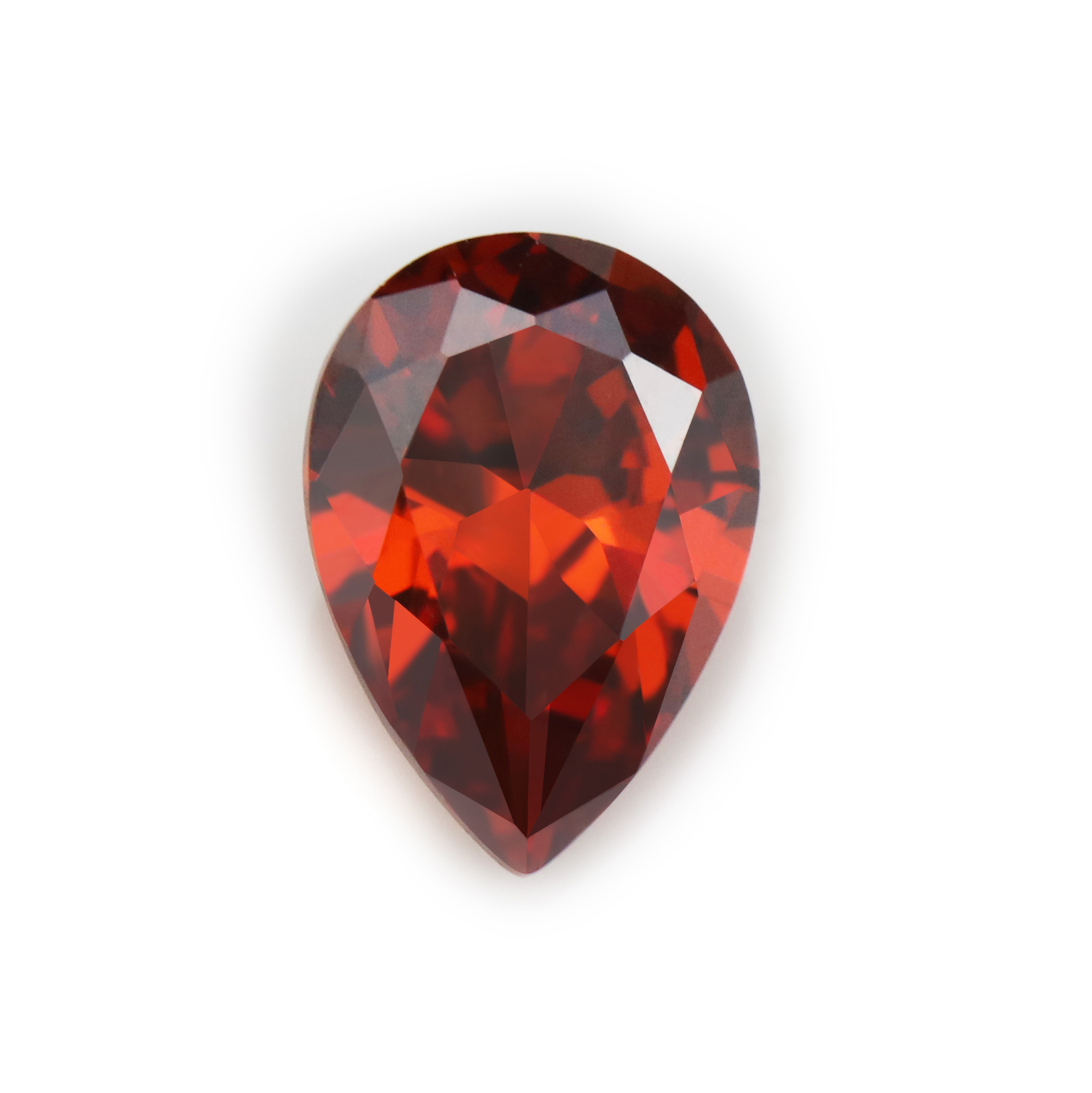 5Pcs January February April June August October November Imitation Garnet Birthstone Pear Faceted Cubic Zirconia CZ Stone DIY Loose Stone Supplies 4150025-1 - Click Image to Close
