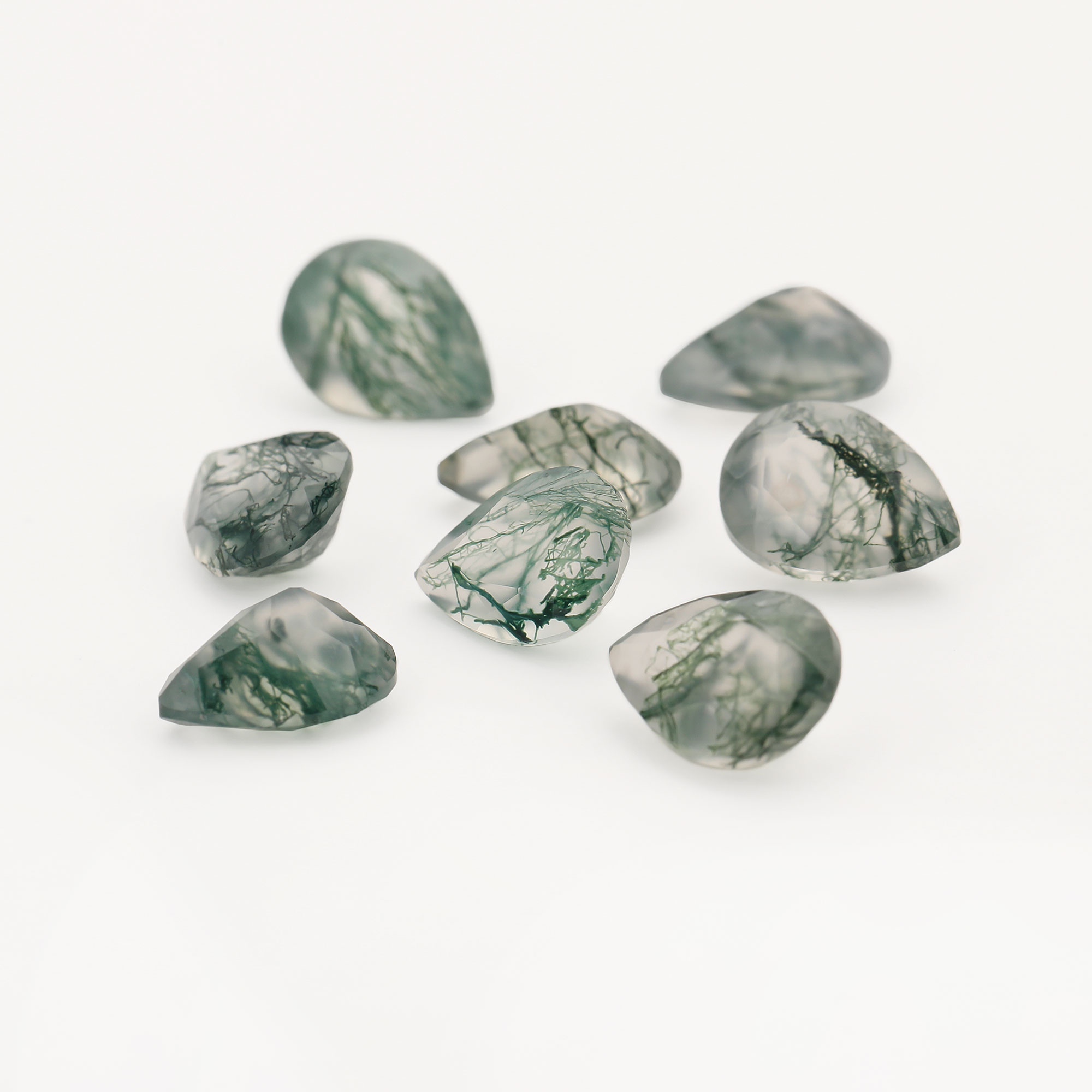 1Pcs 6x8MM Green Moss Agate Pear Faceted Nature Stone, Moss Agate Semi-precious Gemstone,Unique Gemstone,DIY Gemstone Supplies 4150026 - Click Image to Close