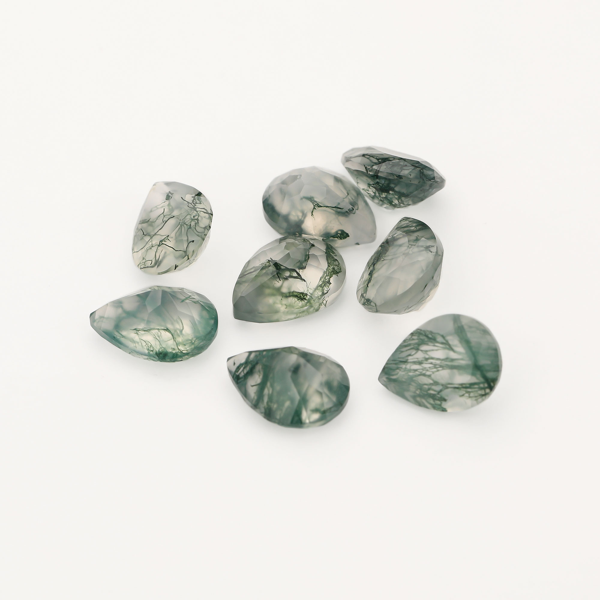 1Pcs 6x8MM Green Moss Agate Pear Faceted Nature Stone, Moss Agate Semi-precious Gemstone,Unique Gemstone,DIY Gemstone Supplies 4150026 - Click Image to Close