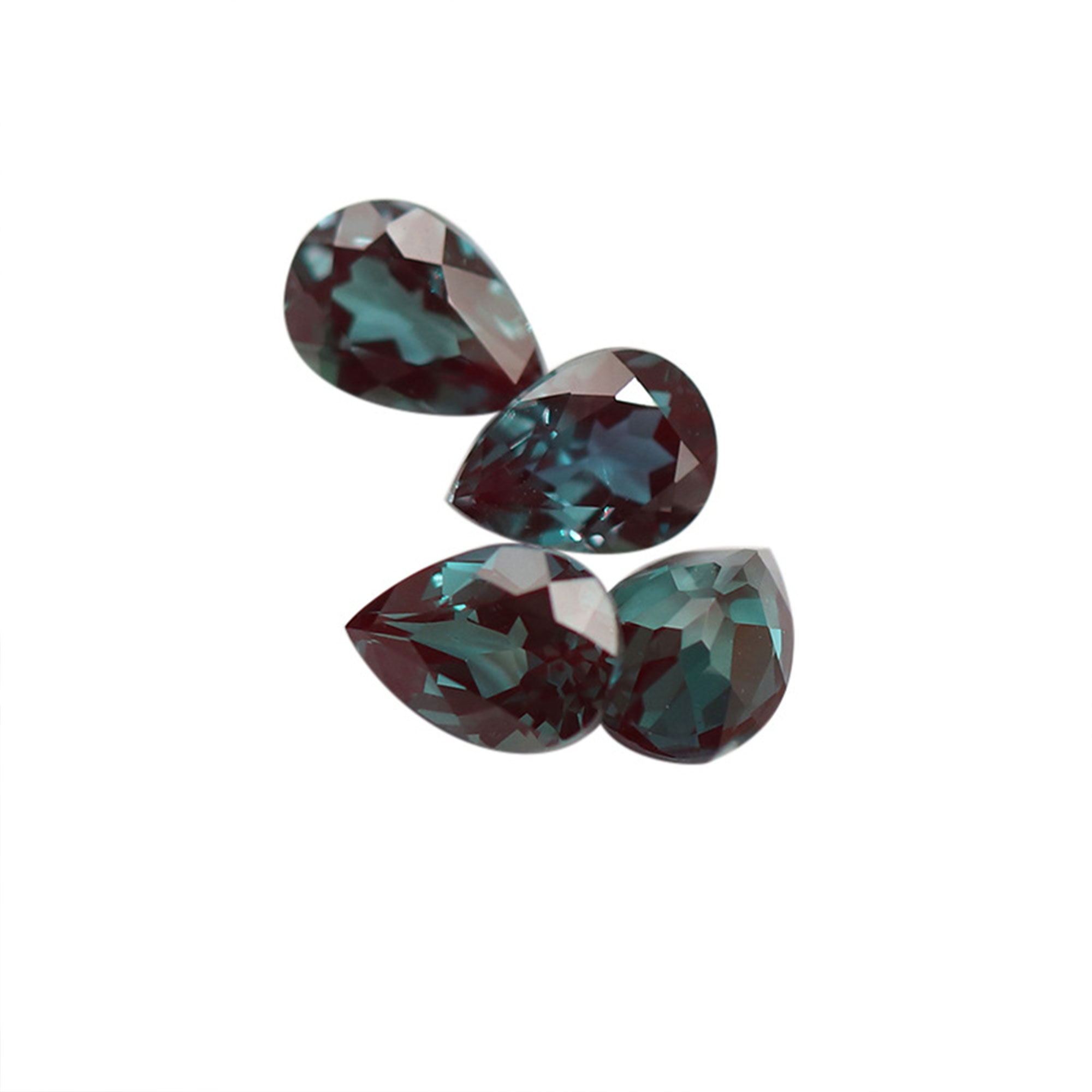 Lab Grown Alexandrite Faceted Gemstone,Pear Color Change Stone,June Birthstone,DIY Loose Gemstone Supplies 4150027 - Click Image to Close