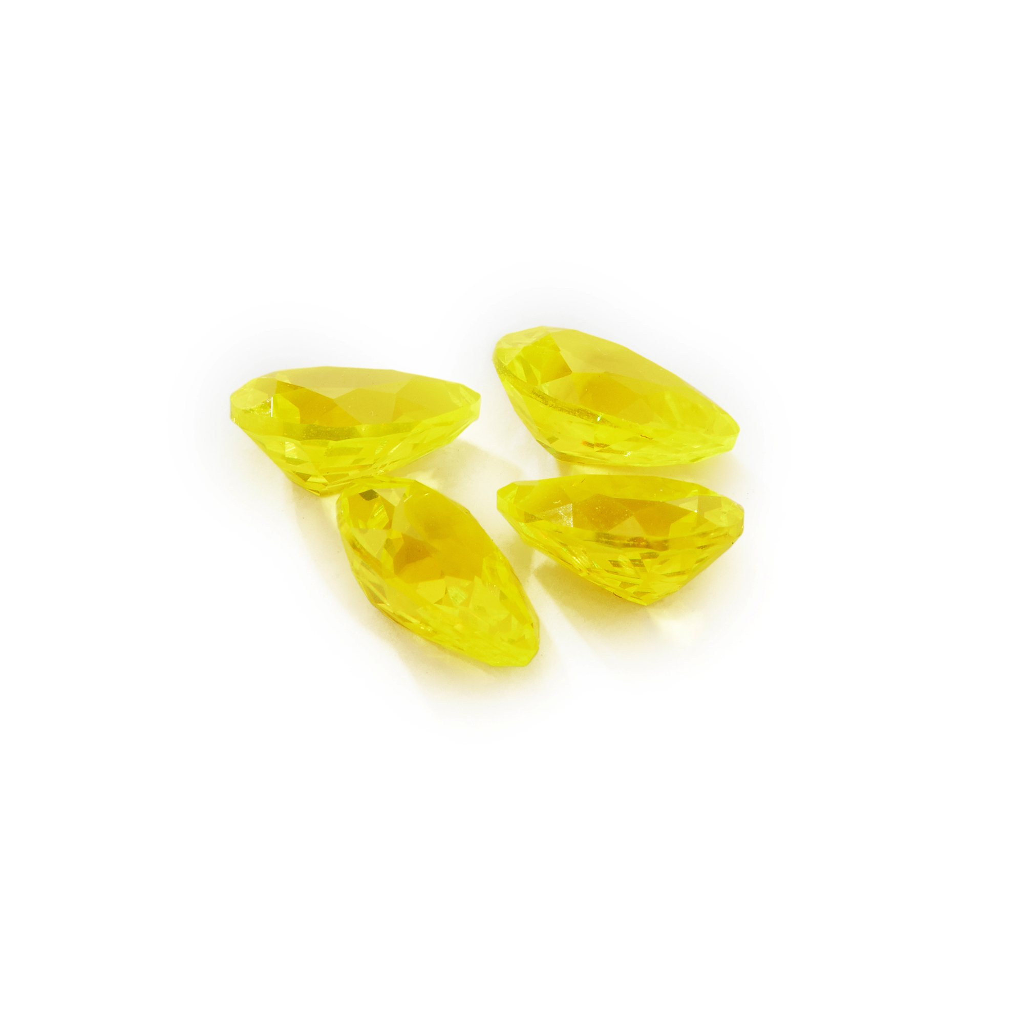 6x8MM Pear Faceted Yellow Lumogarnet,Fluorescent Ce YAG,Yttrium Aluminum Garnet,Loose Gemstone,UV Blacklight Dayglow 4150029 - Click Image to Close