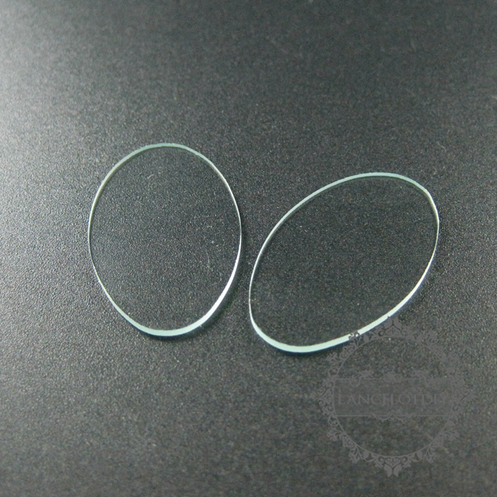 10pcs 19x31mm irregular shape 1mm thick glass cover cabochon DIY supplies findings 4160011 - Click Image to Close