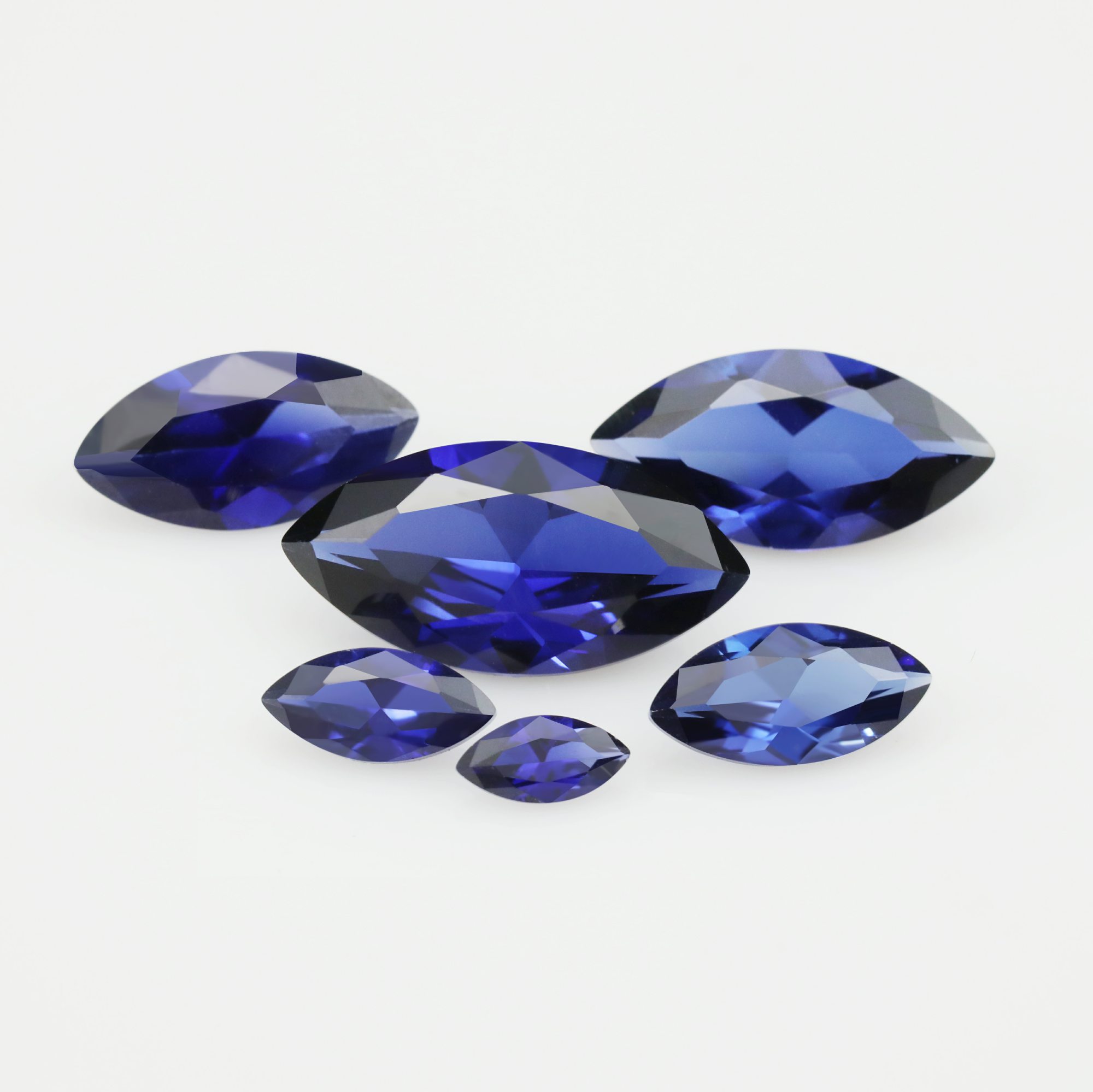 1Pcs Lab Created Blue Faceted Marquise Sapphire September Birthstone DIY Gemstone Supplies 4160039 - Click Image to Close