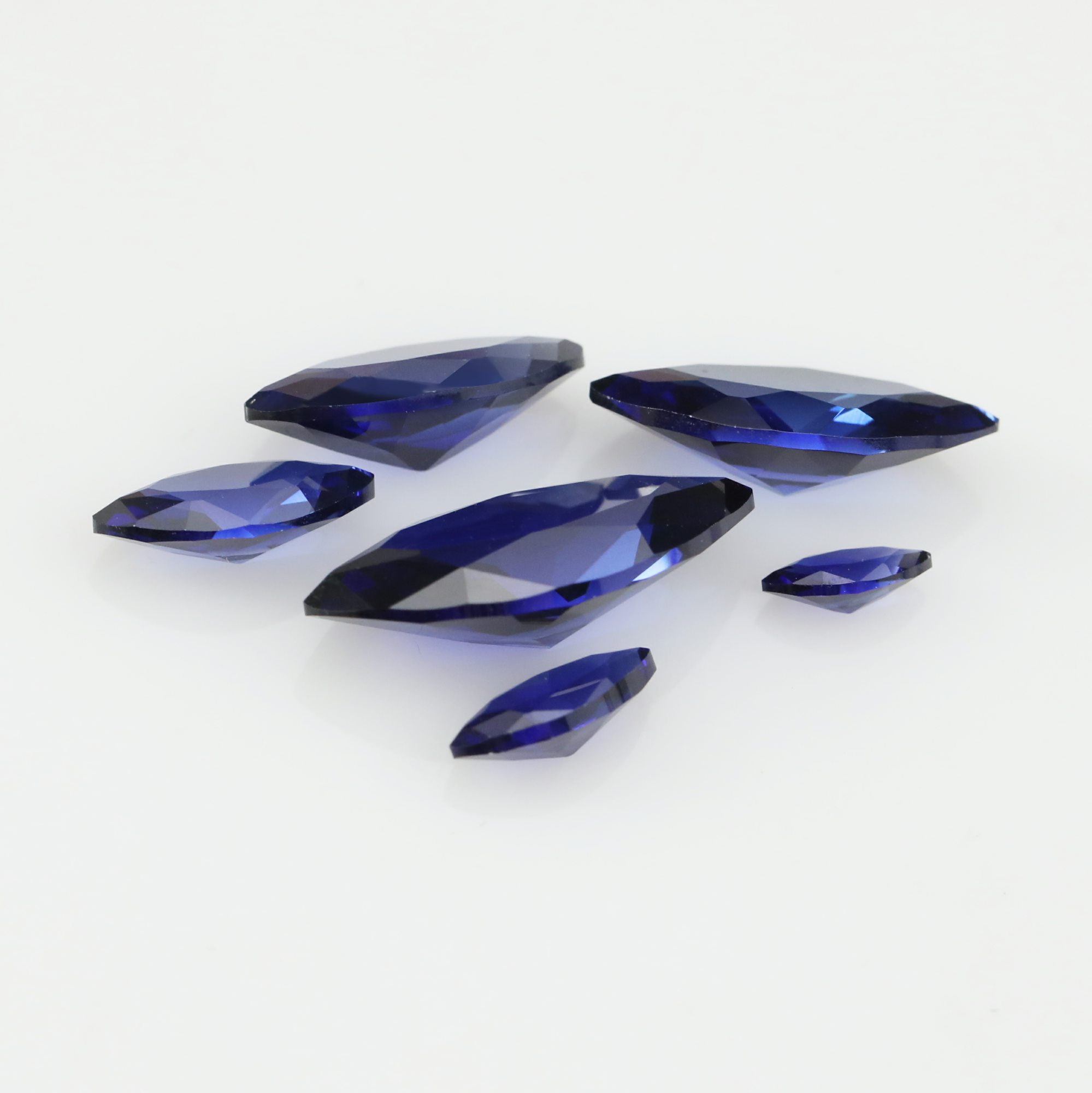 1Pcs Lab Created Blue Faceted Marquise Sapphire September Birthstone DIY Gemstone Supplies 4160039 - Click Image to Close