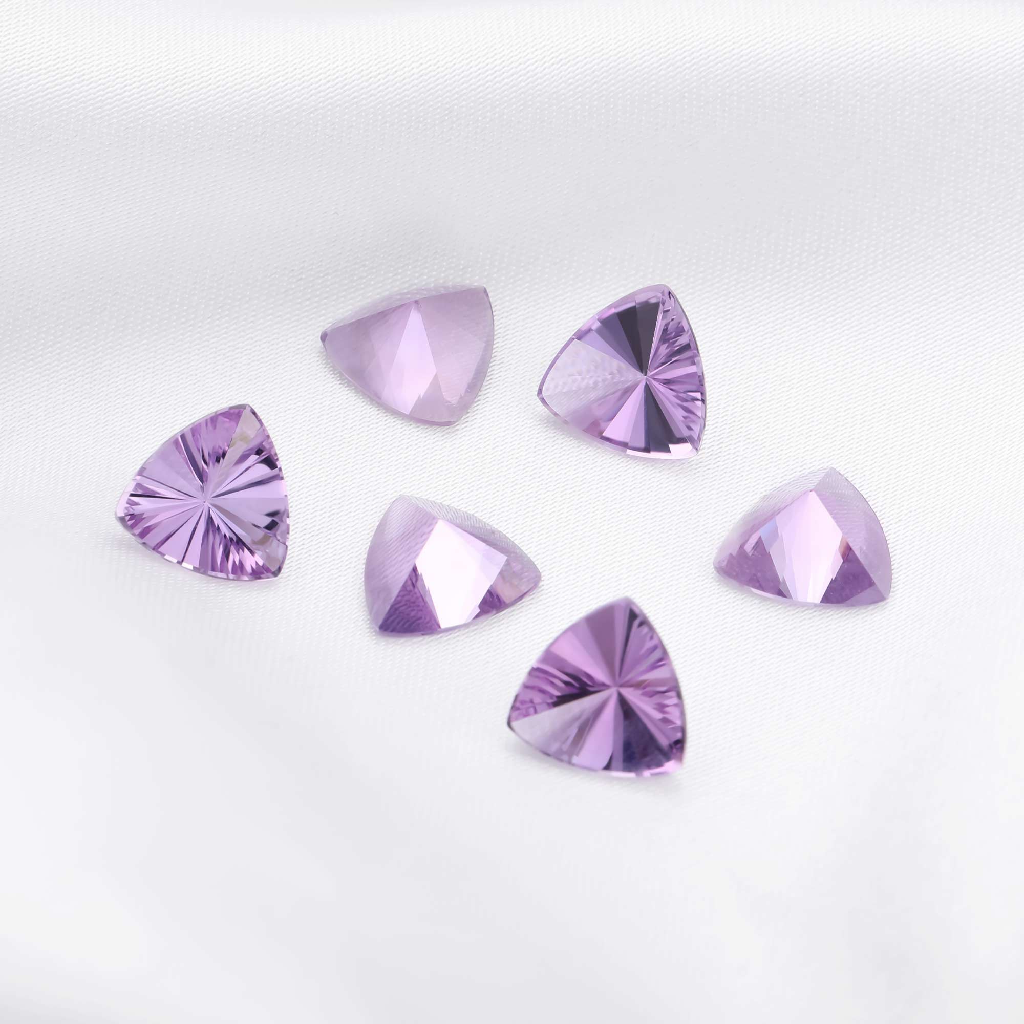 10MM Trillion Cut Nature Amethyst Gemstone,February Birthstone,Purple Triangle Gemstone,DIY Jewelry Supplies,2CT - Click Image to Close