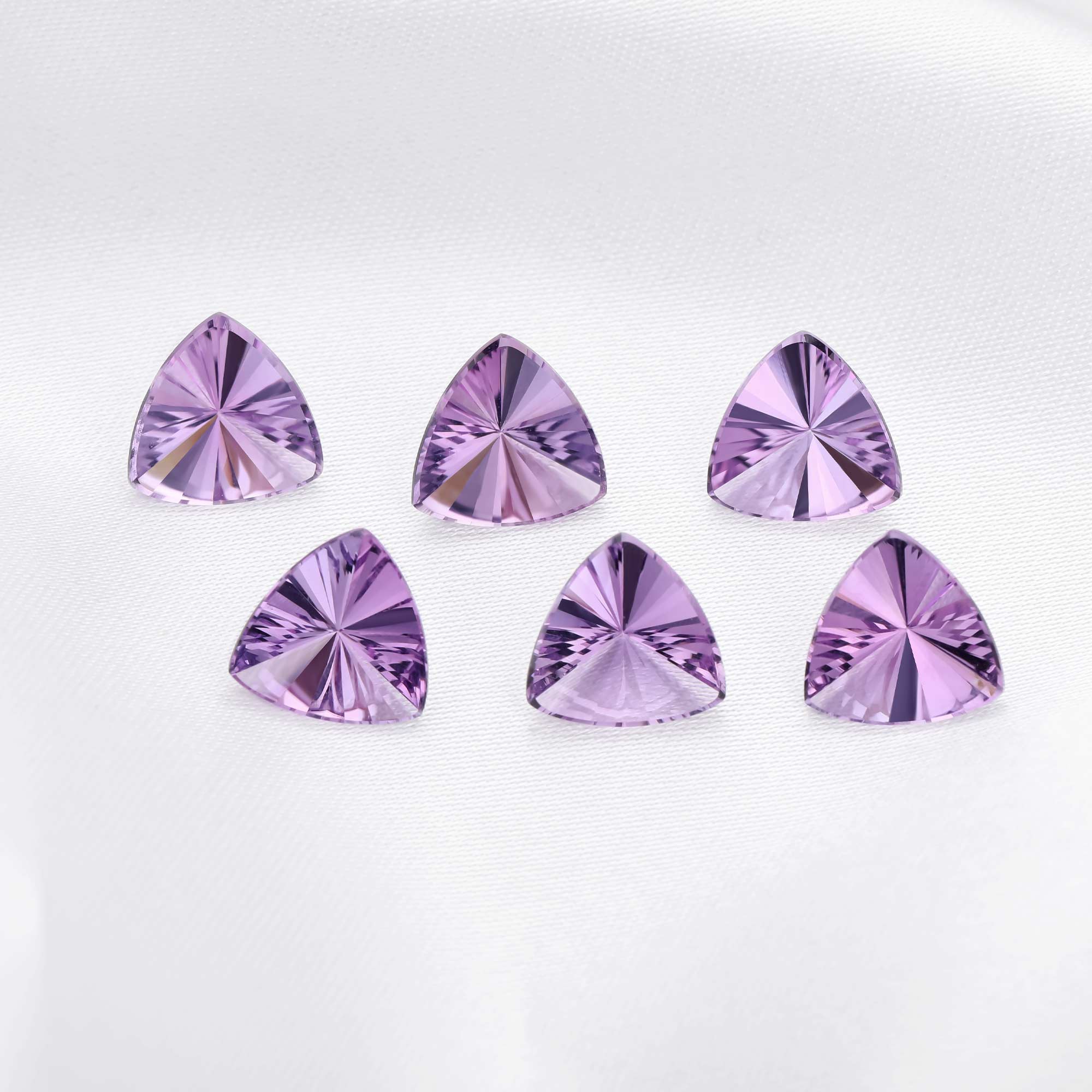 10MM Trillion Cut Nature Amethyst Gemstone,February Birthstone,Purple Triangle Gemstone,DIY Jewelry Supplies,2CT - Click Image to Close