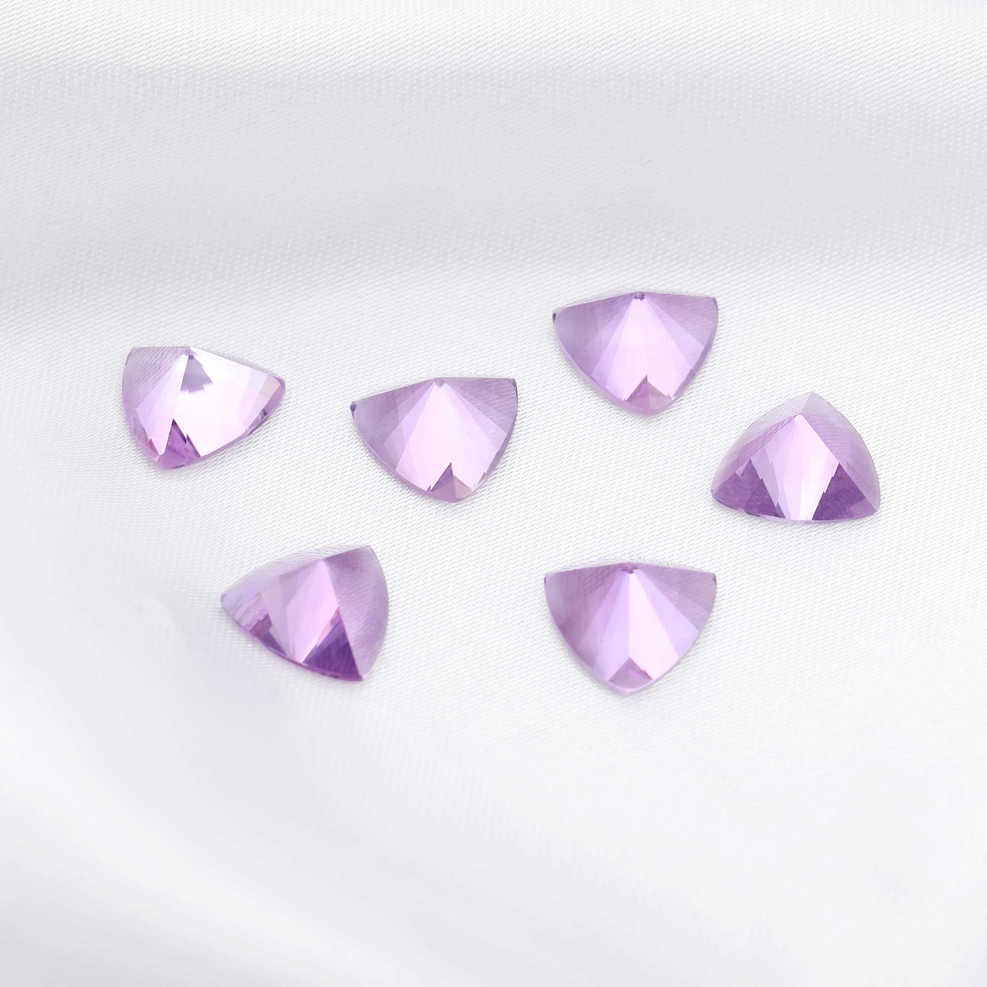 10MM Trillion Cut Nature Amethyst Gemstone,February Birthstone,Purple Triangle Gemstone,DIY Jewelry Supplies,2CT - Click Image to Close