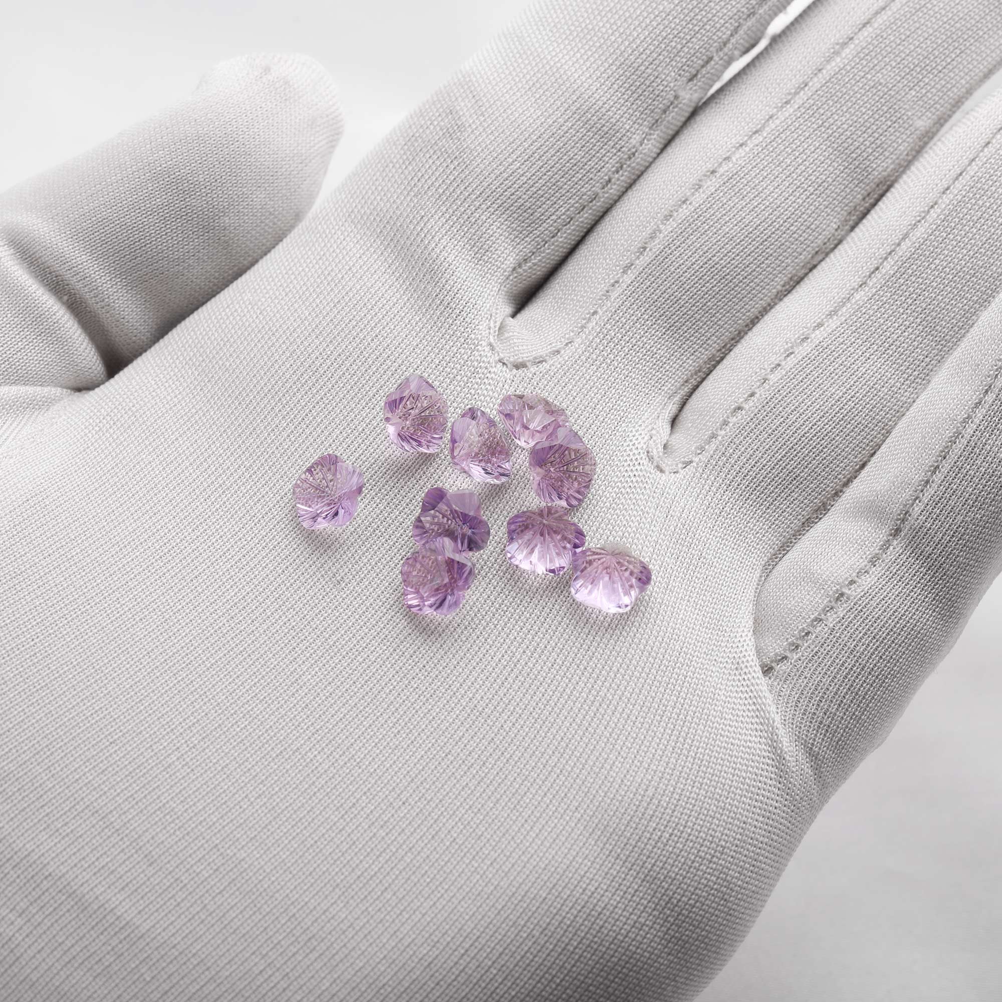 7.6MM Flower Cut Nature Amethyst Gemstone,February Birthstone,Purple Flower Gemstone,DIY Jewelry Supplies,1.4CT - Click Image to Close