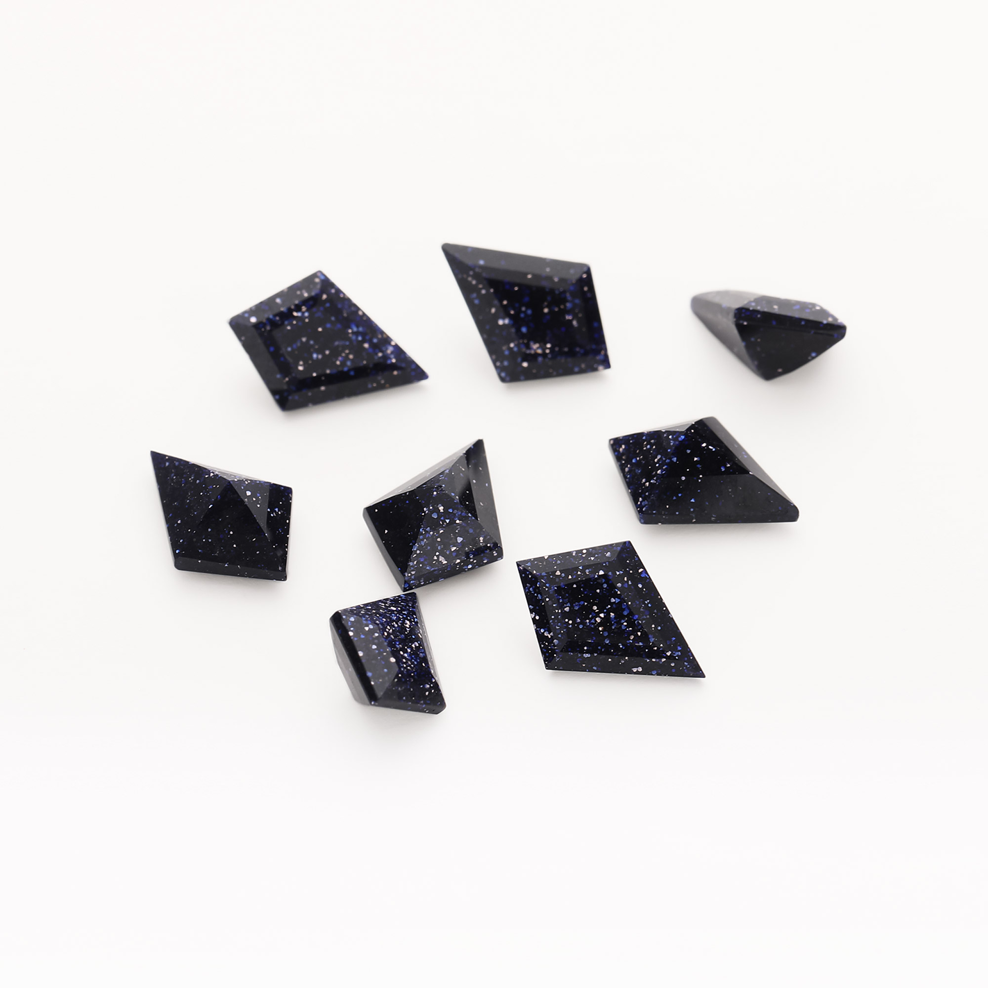 7X10MM Blue Sandstone Kite Cut Faceted Stone,Semi-precious Gemstone,Unique Gemstone,DIY Jewelry Supplies 4160068 - Click Image to Close