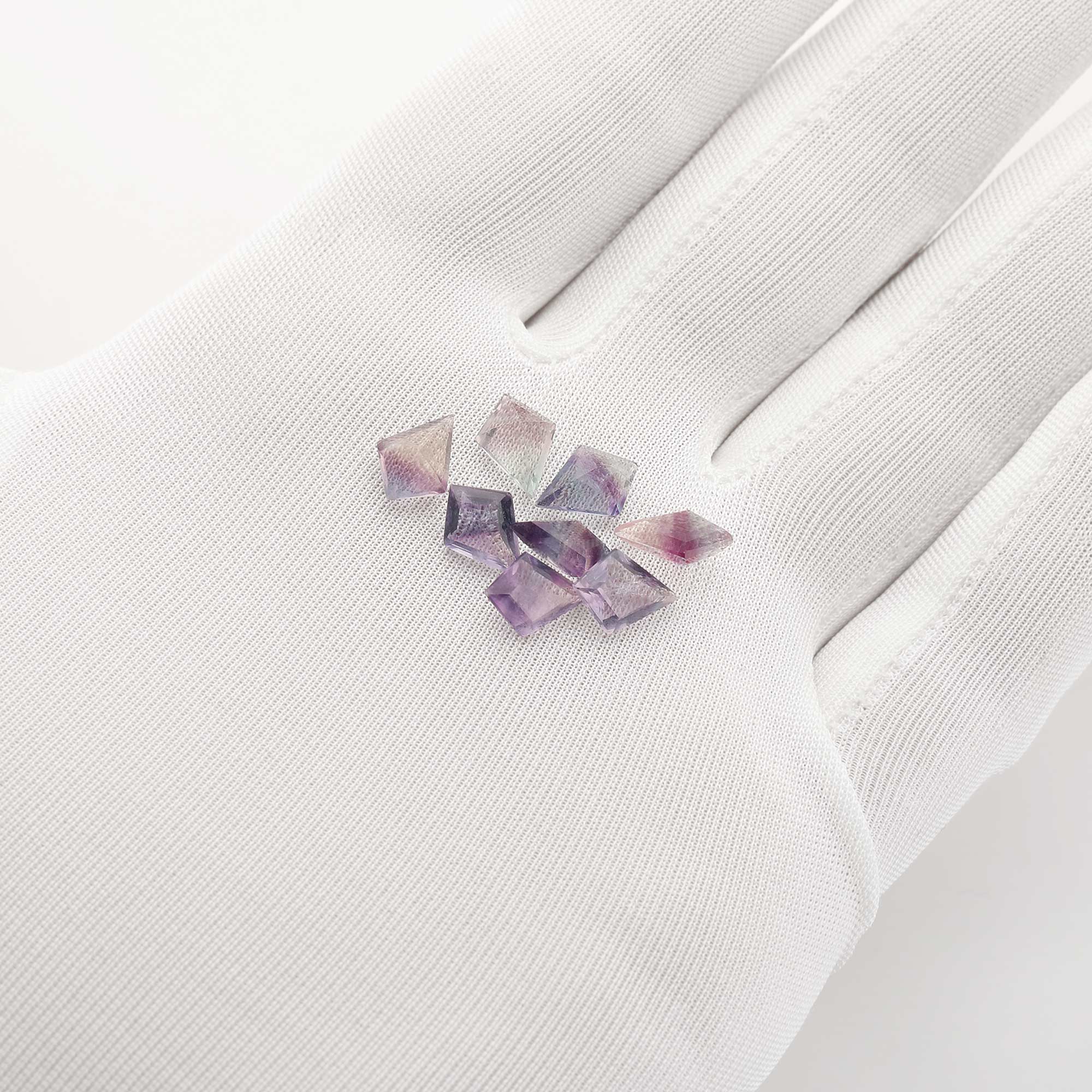 7x10MM Nature Fluorite Kite Cut Faceted Stone,Semi-precious Gemstone,Unique Gemstone,DIY Jewelry Supplies 4160070 - Click Image to Close