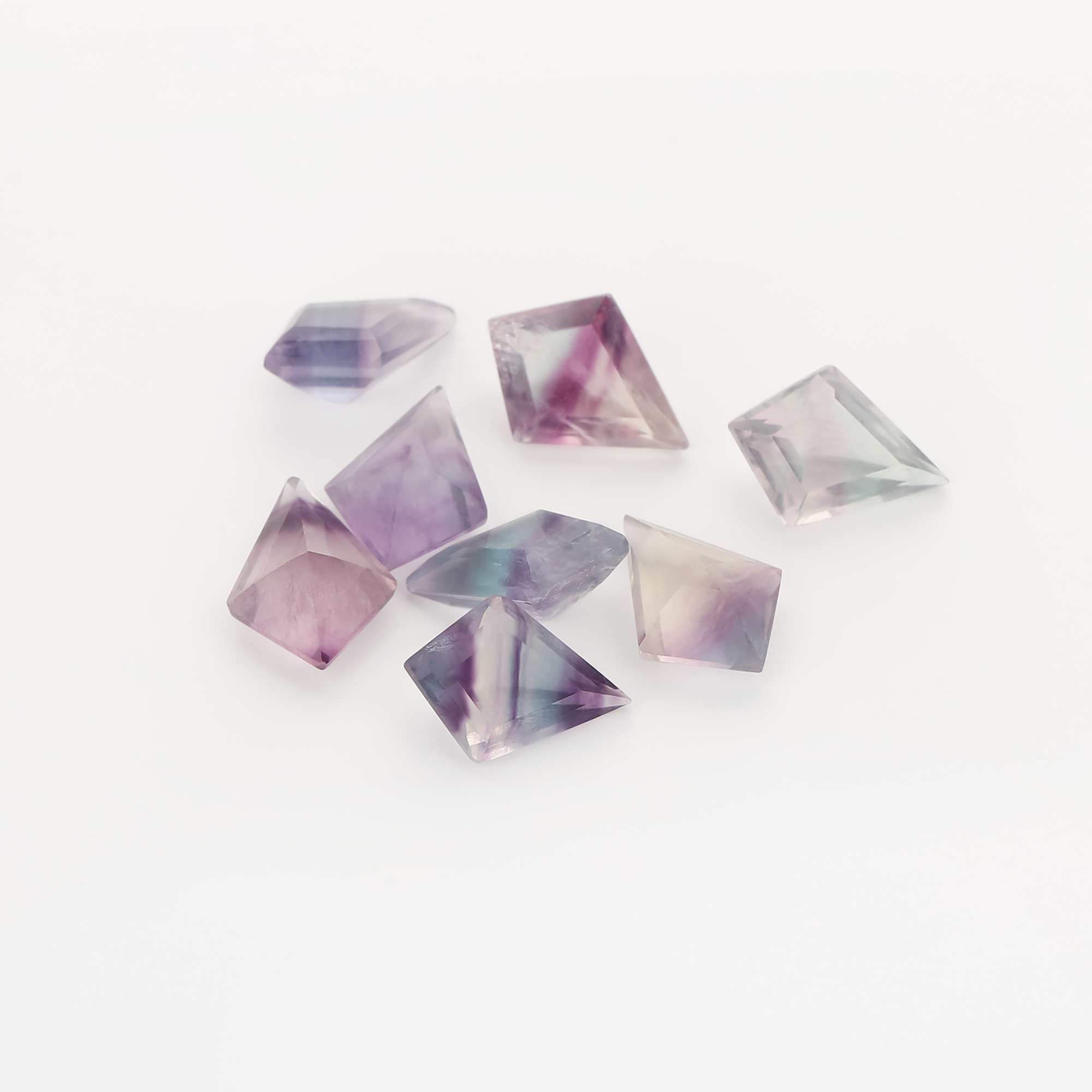 7x10MM Nature Fluorite Kite Cut Faceted Stone,Semi-precious Gemstone,Unique Gemstone,DIY Jewelry Supplies 4160070 - Click Image to Close
