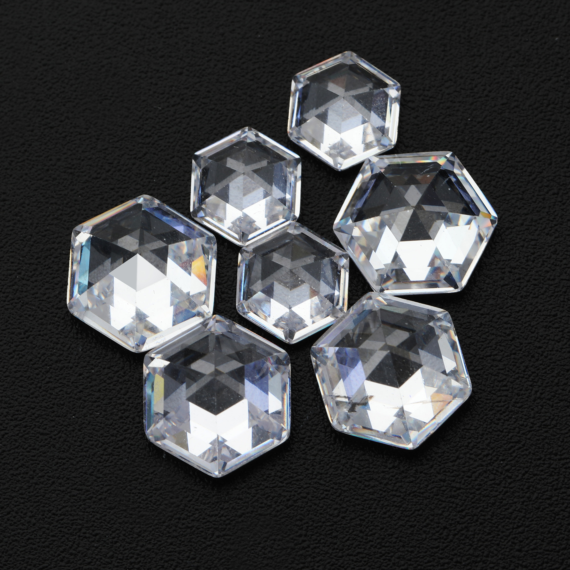 5Pcs Cubic Zirconia Hexagon Faceted CZ Stone,White Birthstone,April Birthstone,Loose Gemstone,Semi-precious Gemstone,Unique Gemstone,DIY Jewelry Supplies 4160075 - Click Image to Close