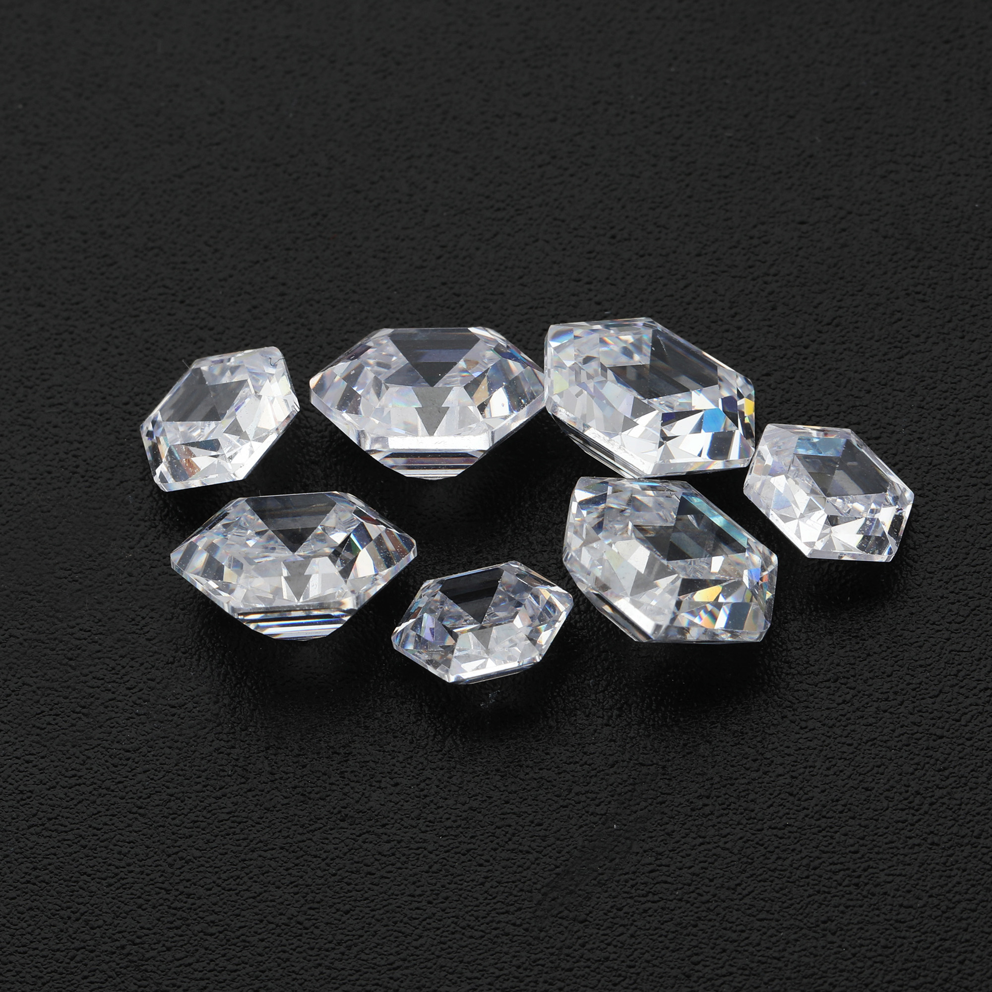 5Pcs Cubic Zirconia Hexagon Faceted CZ Stone,White Birthstone,April Birthstone,Loose Gemstone,Semi-precious Gemstone,Unique Gemstone,DIY Jewelry Supplies 4160075 - Click Image to Close