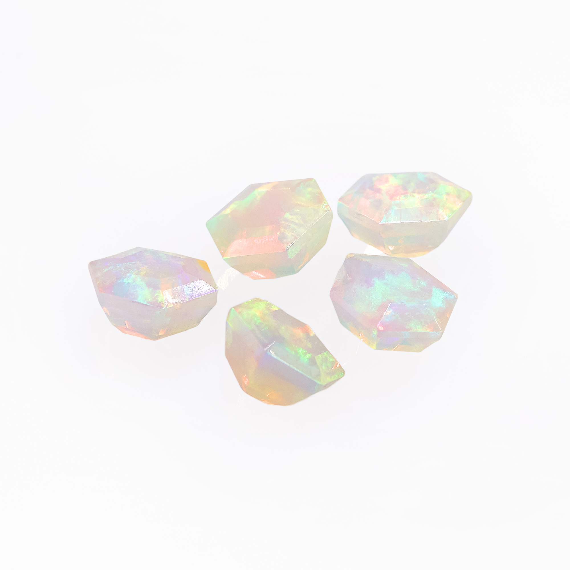 Faceted Hexagon Natural Africa White Opal,October Birthstone,Color Change Gemstone,Faceted Cut AAA Grade Loose Gemstone,Natural Semi Precious Stone,DIY Jewelry Supplies 4160080 - Click Image to Close