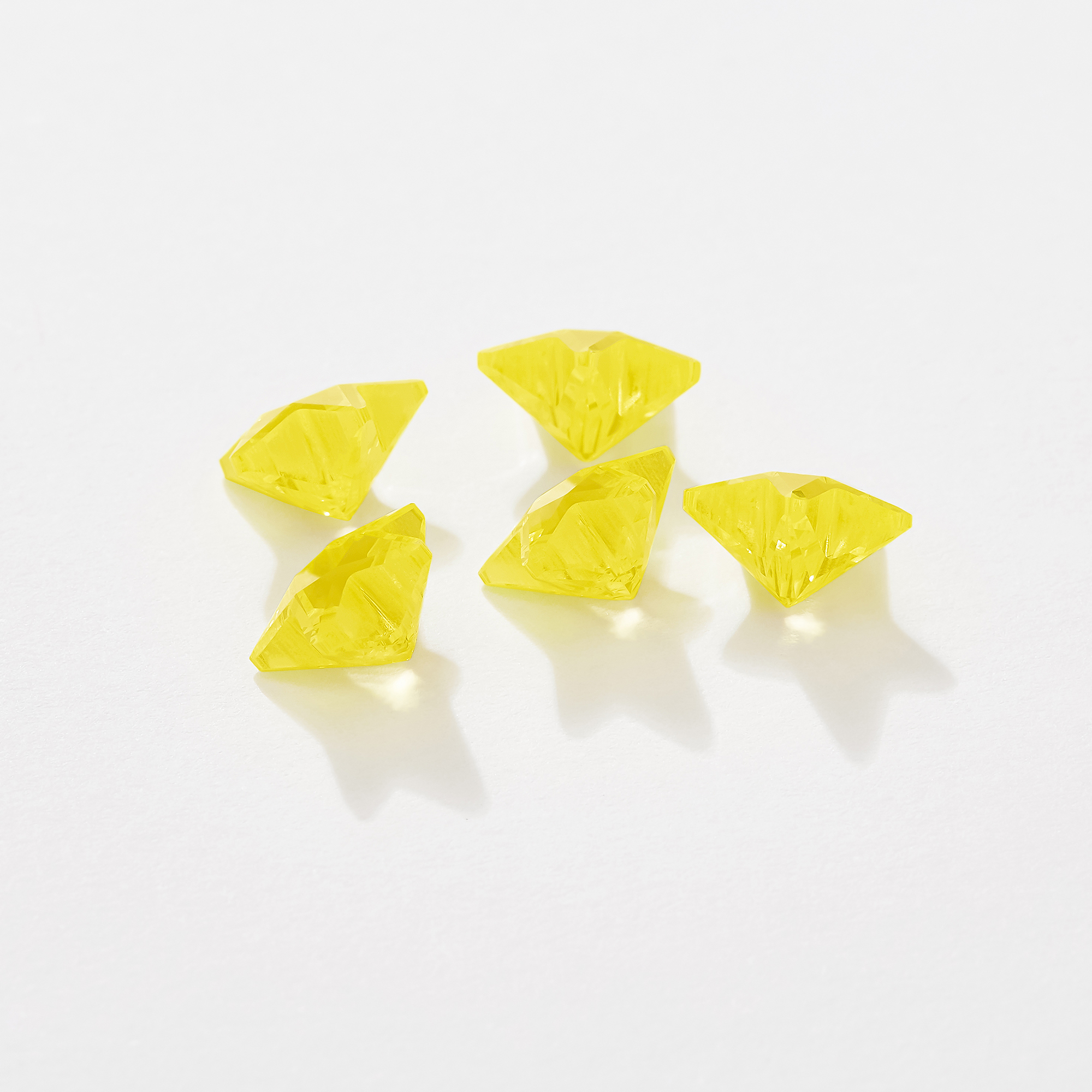 8MM Faceted Yellow Star Lumogarnet,Fluorescent Ce YAG,Yttrium Aluminum Garnet,Loose Gems,Manmade Crystal,UV Blacklight Dayglow 4160081 - Click Image to Close