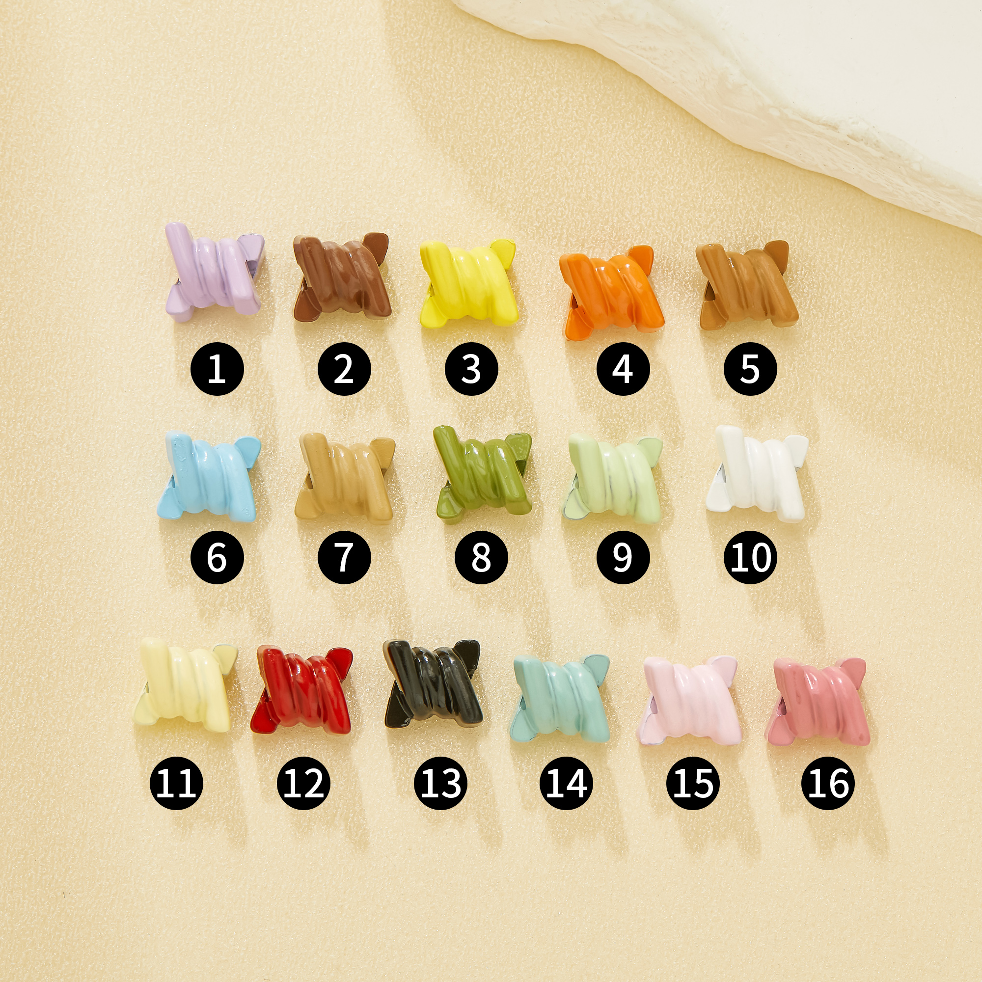 9.2MM Vibrant Curly Enamel Zinc Alloy Beads,Dopamine macaron candy Craft Beads,Cheerful Twisted Beads for Pendant,Phone Lanyard,Bracelet Making 4160084