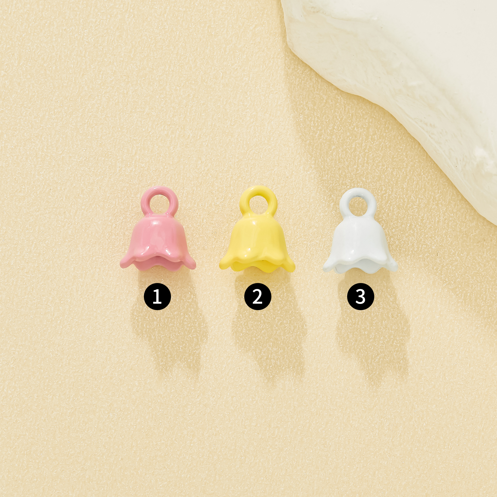 7.8MM Delicate Flower Rim Bell Enamel Zinc Charms,Macaron dopamine candy tone Bell Pendants For Phone Straps & Bracelets,Elegant Craft Supplies 4160091