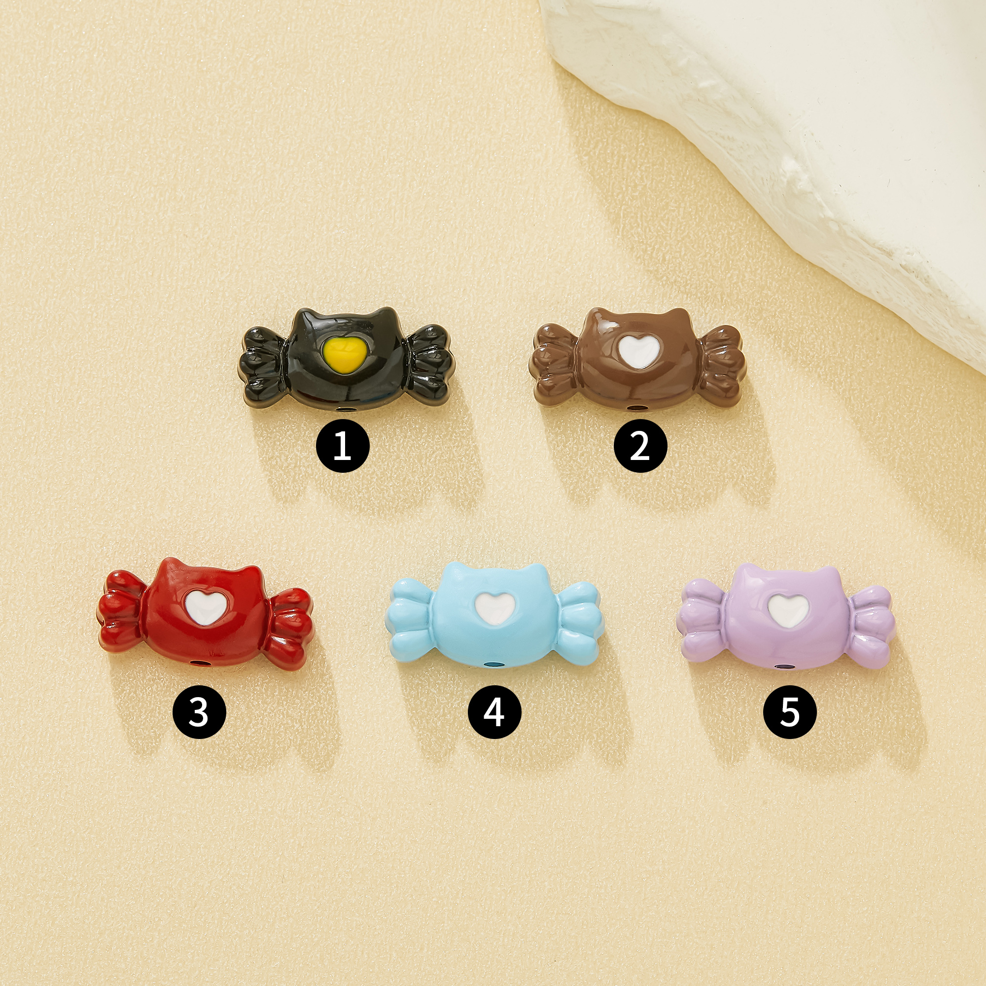 17MM Delicate Candy Enamel Zinc Beads,Macaron dopamine candy Twist Heart Beads For Pendants,Mobile Lanyards & Keychains,Elegant Craft Supplies 4160098