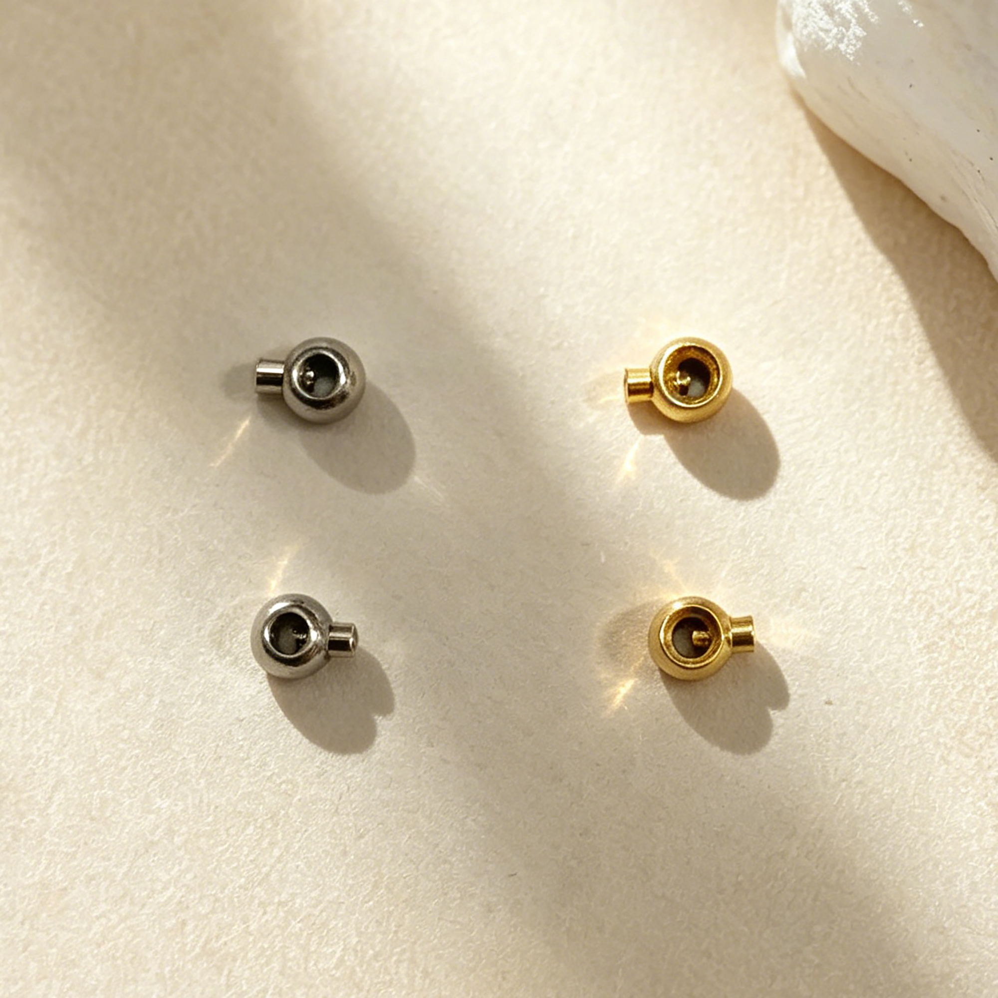 316L Stainless Steel Positioning Beads Functional Jewelry Stoppers Spacer for DIY Necklace Bracelet Making 4160147