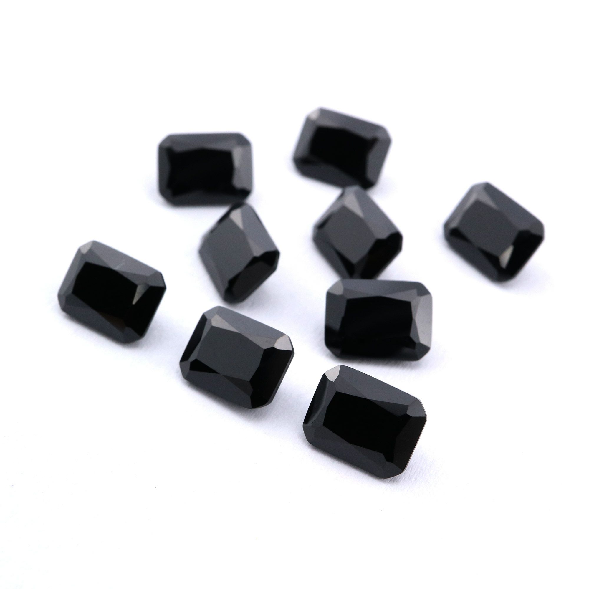1Pcs Rectangle Black Spinel Faceted Cut Loose Gemstone Natural Semi Precious Stone DIY Jewelry Supplies 4170007 - Click Image to Close