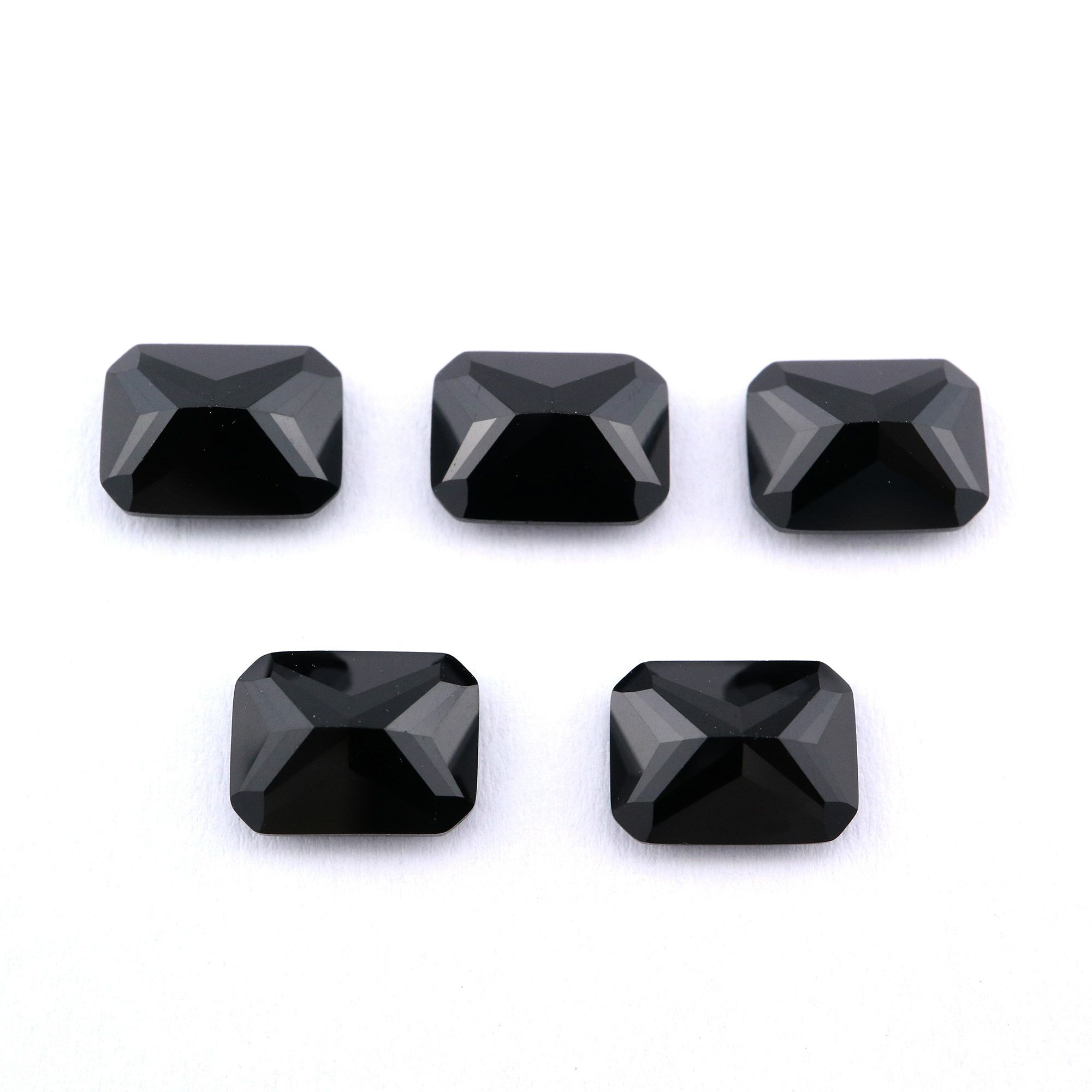 1Pcs Rectangle Black Spinel Faceted Cut Loose Gemstone Natural Semi Precious Stone DIY Jewelry Supplies 4170007 - Click Image to Close