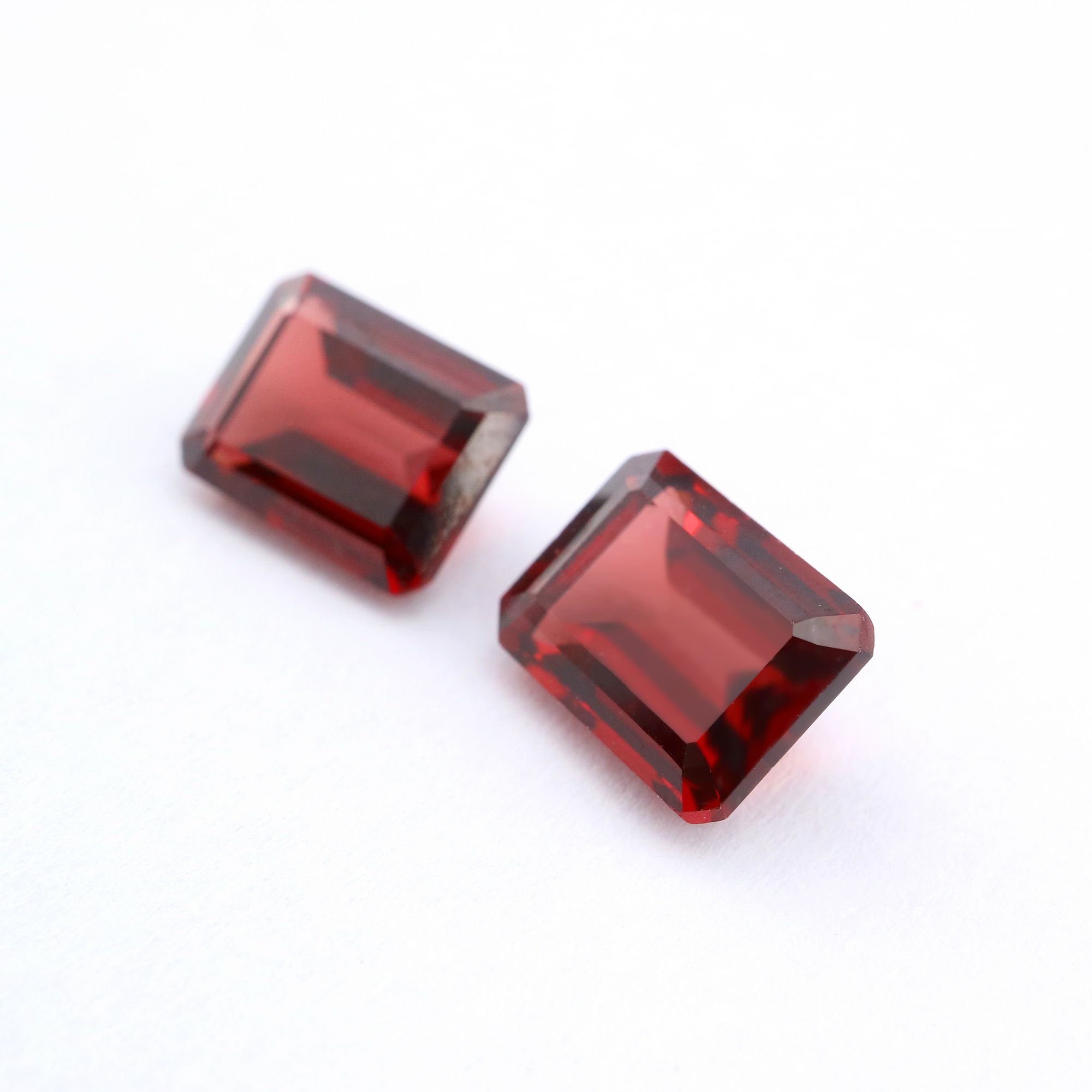 5Pcs Natural Red Garnet January Birthstone Emerald Cut Faceted Loose Gemstone Nature Semi Precious Stone DIY Jewelry Supplies 4170008 - Click Image to Close