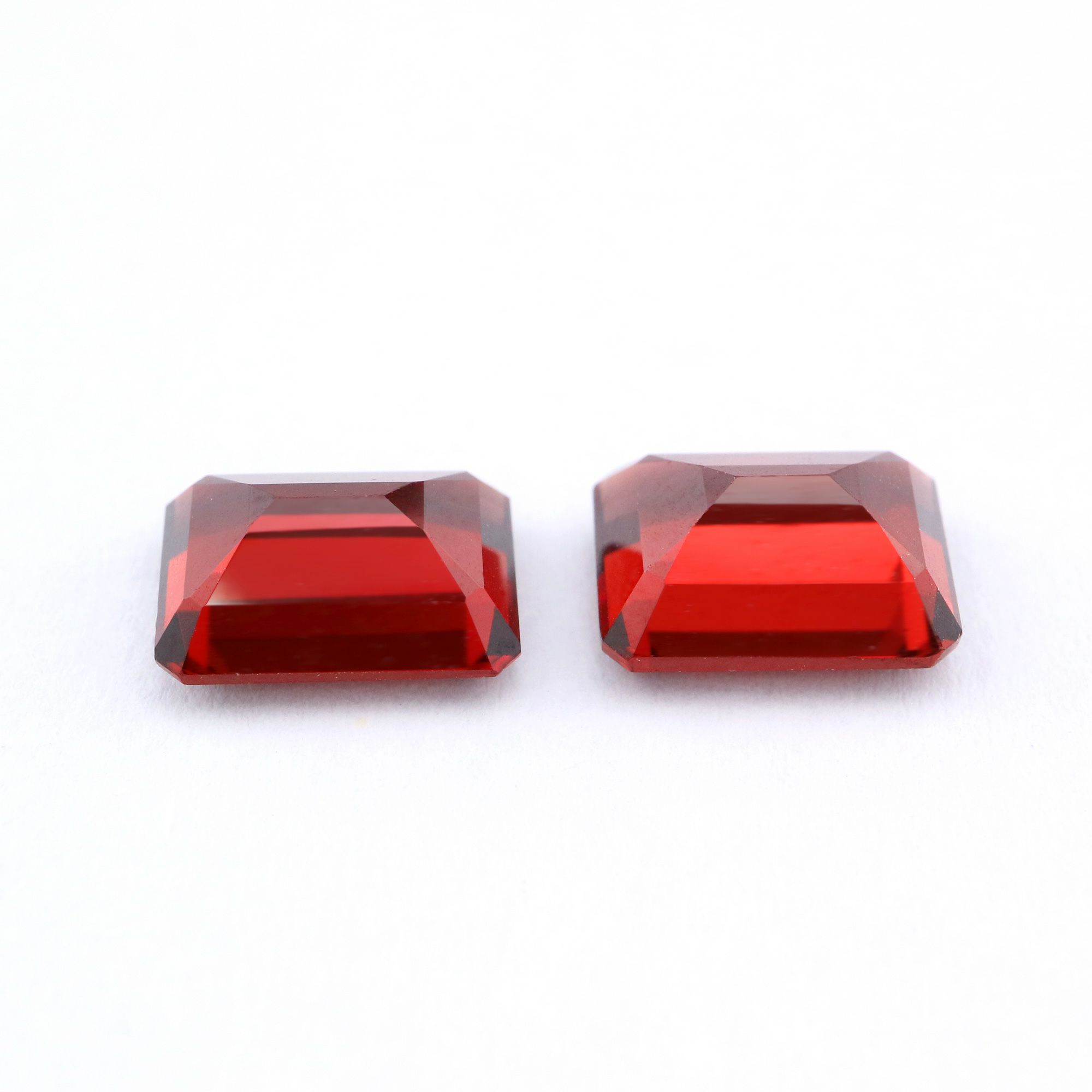 5Pcs Natural Red Garnet January Birthstone Emerald Cut Faceted Loose Gemstone Nature Semi Precious Stone DIY Jewelry Supplies 4170008 - Click Image to Close