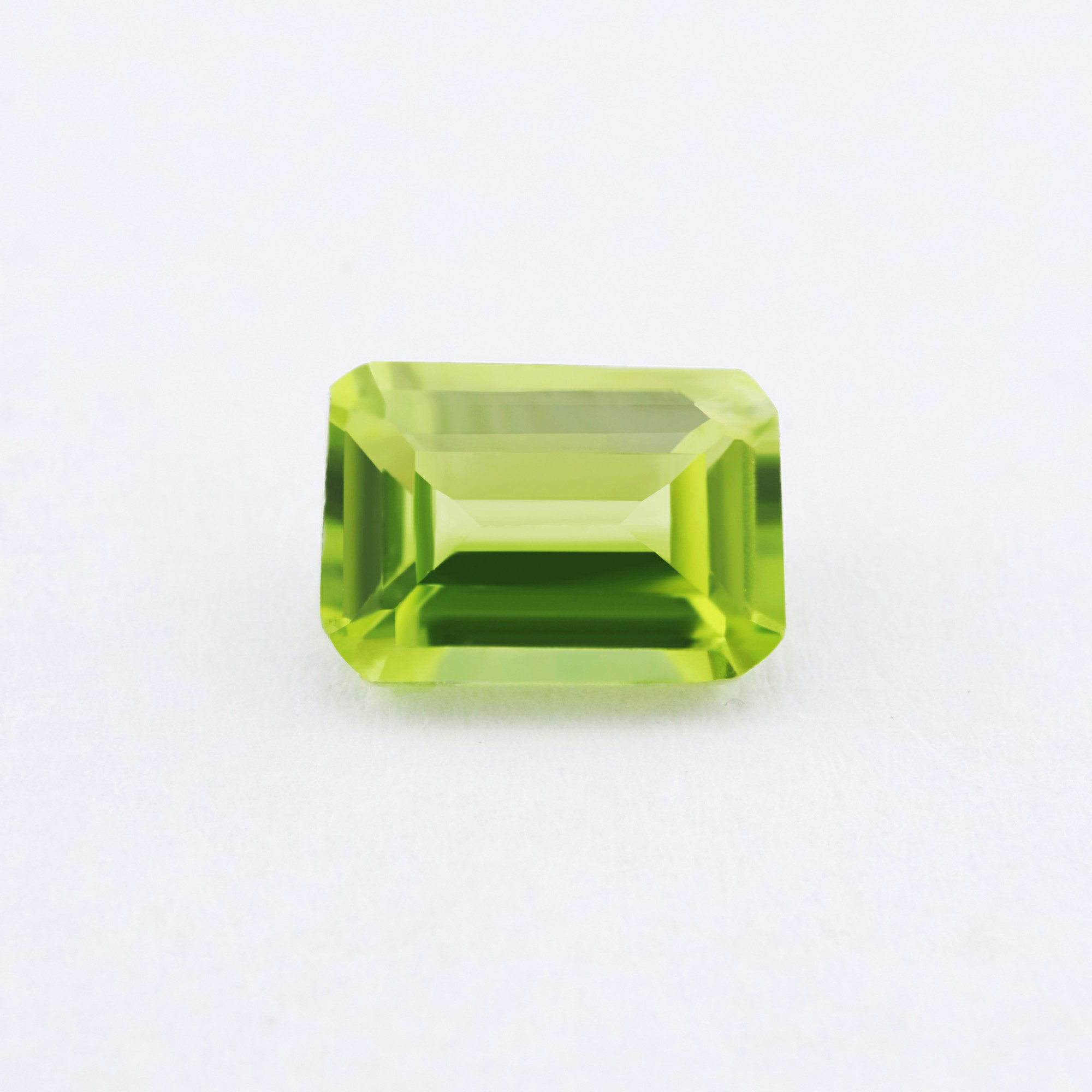 1Pcs Rectangle Emerald Cut Green Peridot August Birthstone Faceted Cut Loose Gemstone Natural Semi Precious Stone DIY Jewelry Supplies 4170012 - Click Image to Close