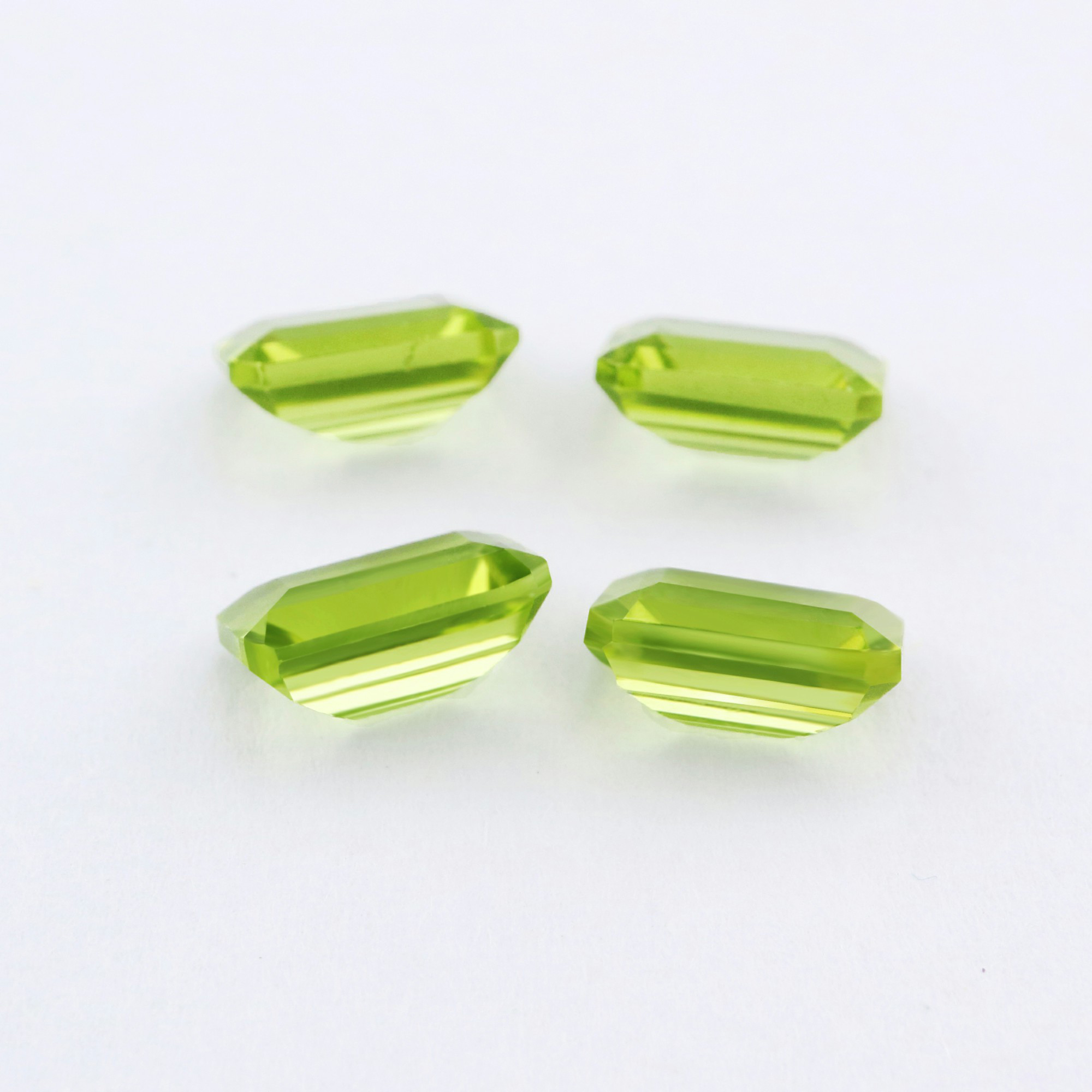 1Pcs Rectangle Emerald Cut Green Peridot August Birthstone Faceted Cut Loose Gemstone Natural Semi Precious Stone DIY Jewelry Supplies 4170012 - Click Image to Close