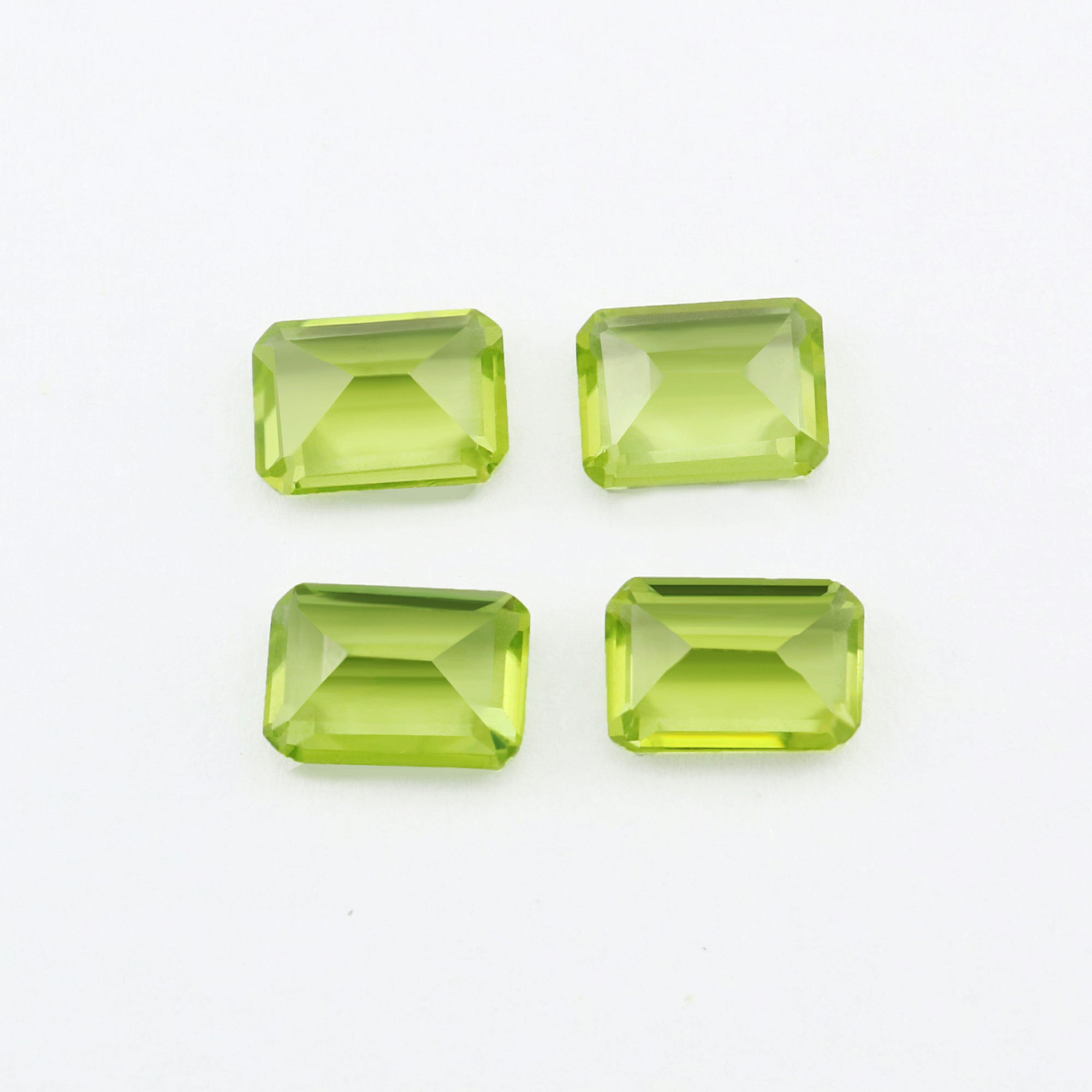 1Pcs Rectangle Emerald Cut Green Peridot August Birthstone Faceted Cut Loose Gemstone Natural Semi Precious Stone DIY Jewelry Supplies 4170012 - Click Image to Close