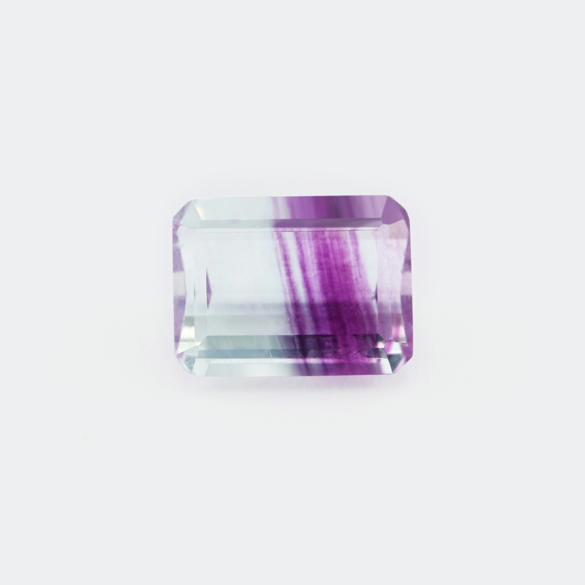 1Pcs 6x8MM Rectangle Emerald Cut Green Purple Fluorite Faceted Cut Loose Gemstone Natural Semi Precious Stone DIY Jewelry Supplies 4170013 - Click Image to Close