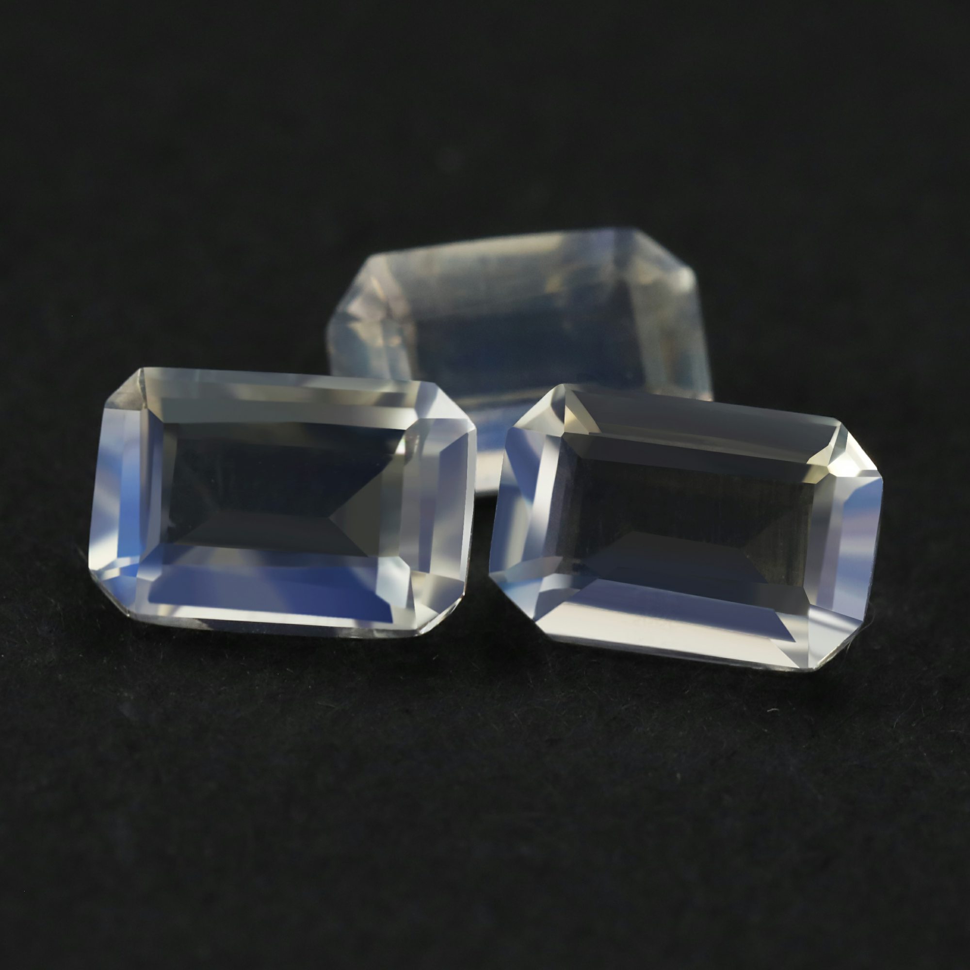 1Pcs 4x6MM Emerald Cut Blue Moonstone June Birthstone Rectangle Faceted Loose Gemstone Natural Semi Precious Stone Mood DIY Jewelry Supplies 4170021 - Click Image to Close