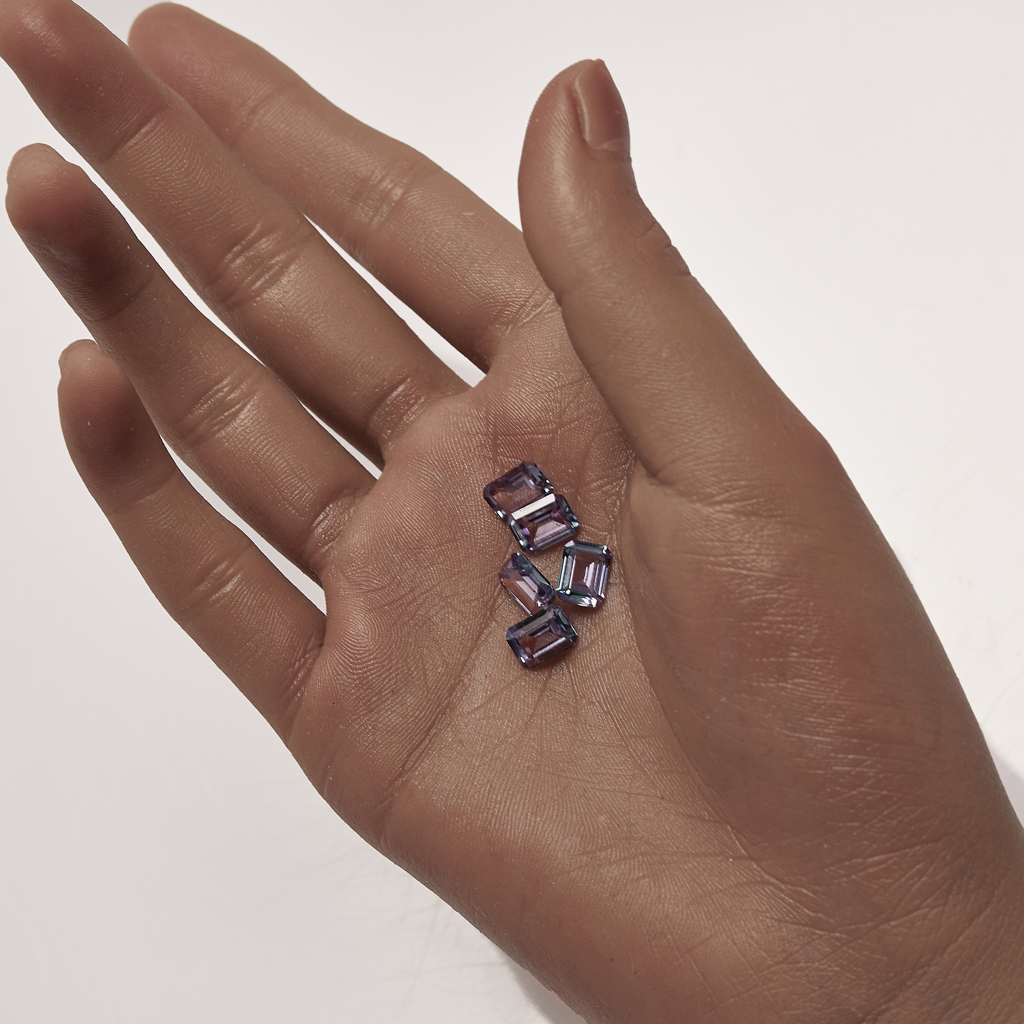 1Pcs 6x8MM Simulated Alexandrite Rectangle Emerald Cut Stone,Color Change Stone,June Birthstone,Unique Gemstone,Loose Stone,DIY Jewelry Supplies 4170023 - Click Image to Close