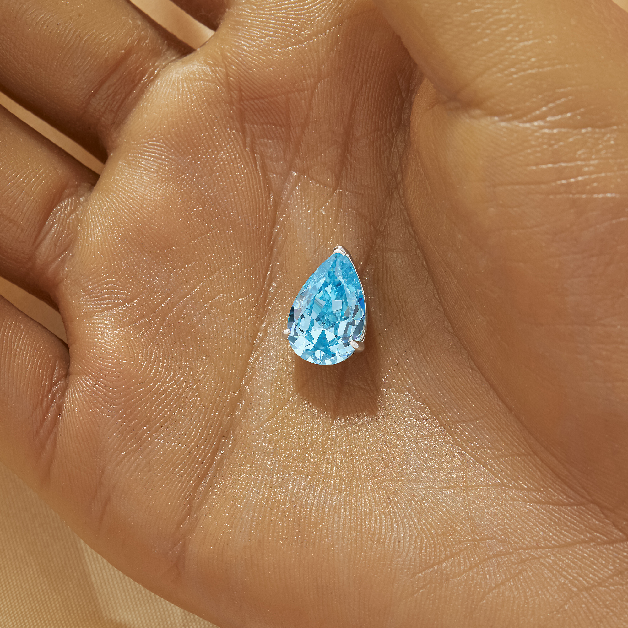Minimalist Solitaire Pear Pendant With 8x12MM Pear Sky Blue Topaz Gemstone,Solid 925 Sterling Silver Pendant Charm,November Birthstone Pendant 6130055 - Click Image to Close