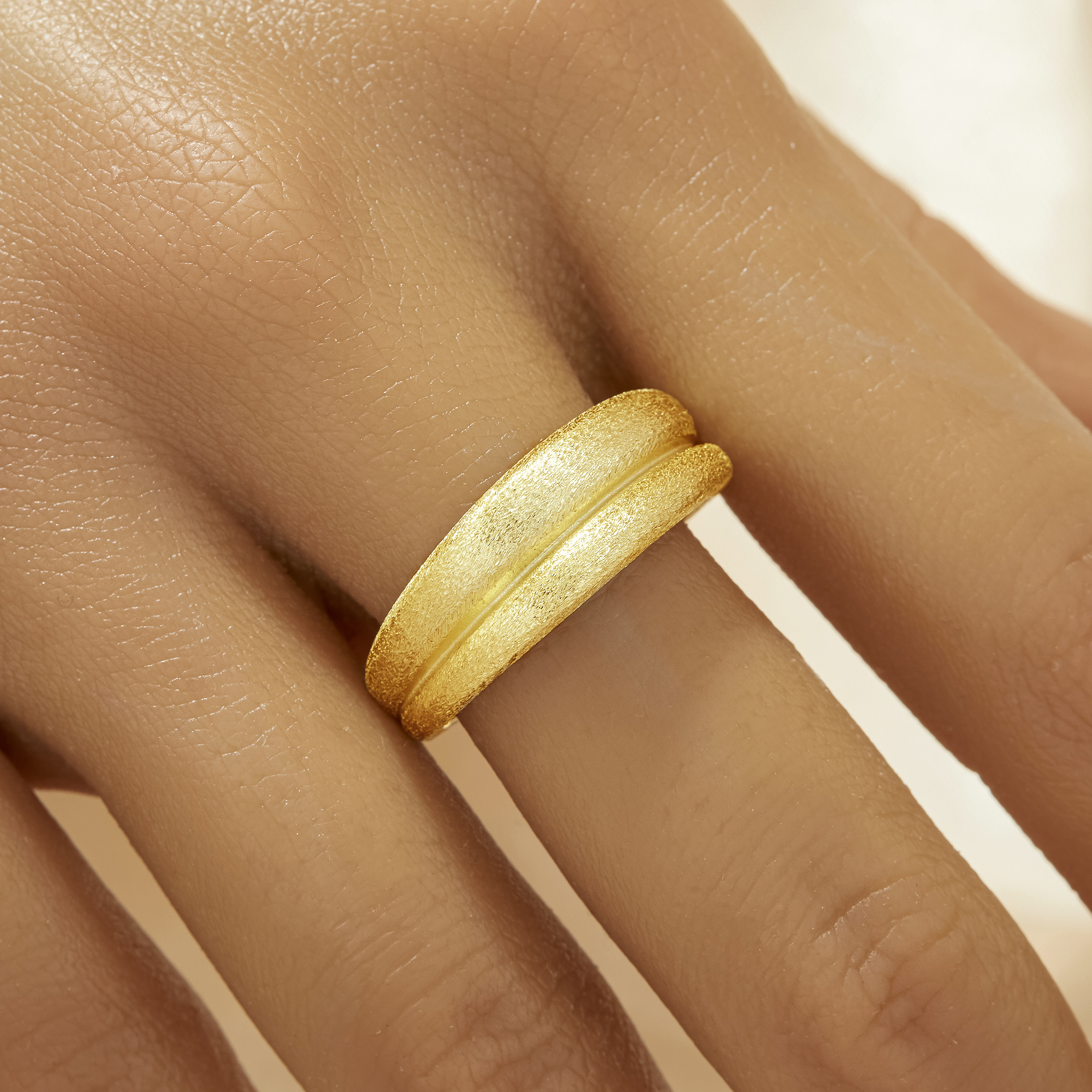 Minimalist Thick Ring,Solid 925 Sterling Silver Gold Plated Ring,Simple Ring 6290625 - Click Image to Close